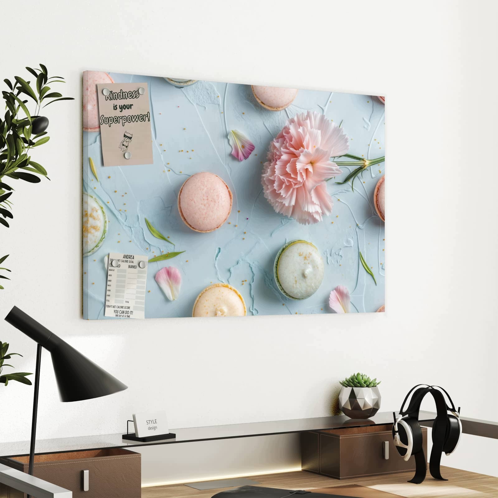 Magnetická tabule – obraz na zeď Francouzské makronky | 60 × 40 cm