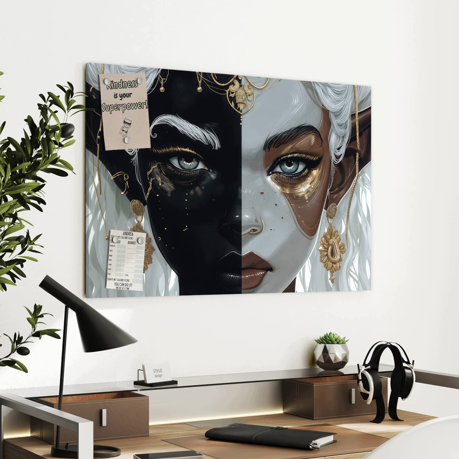 Magnetická tabule – obraz na zeď Dvojitý elf | 90 × 60 cm