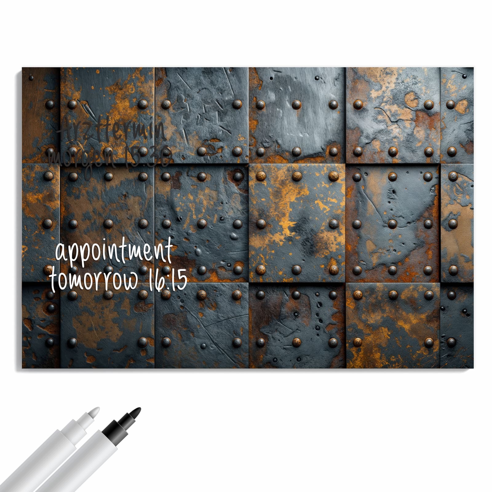 Magnetická tabule – obraz na zeď Vintage železné desky | 90 × 60 cm