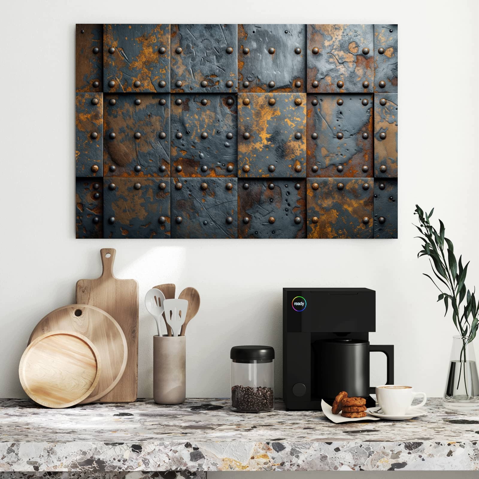 Magnetická tabule – obraz na zeď Vintage železné desky | 90 × 60 cm