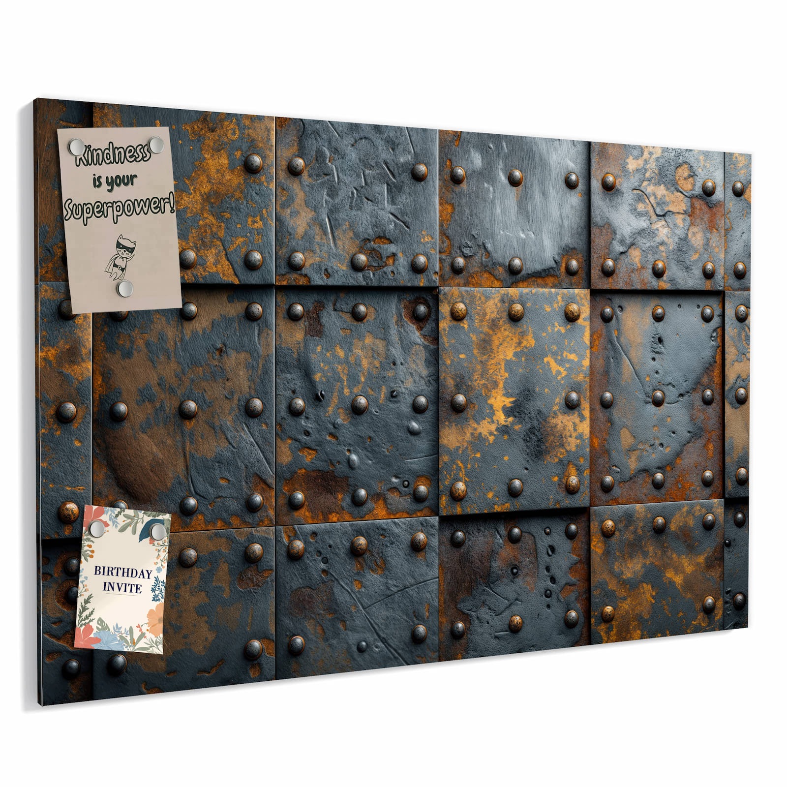 Magnetická tabule – obraz na zeď Vintage železné desky | 90 × 60 cm