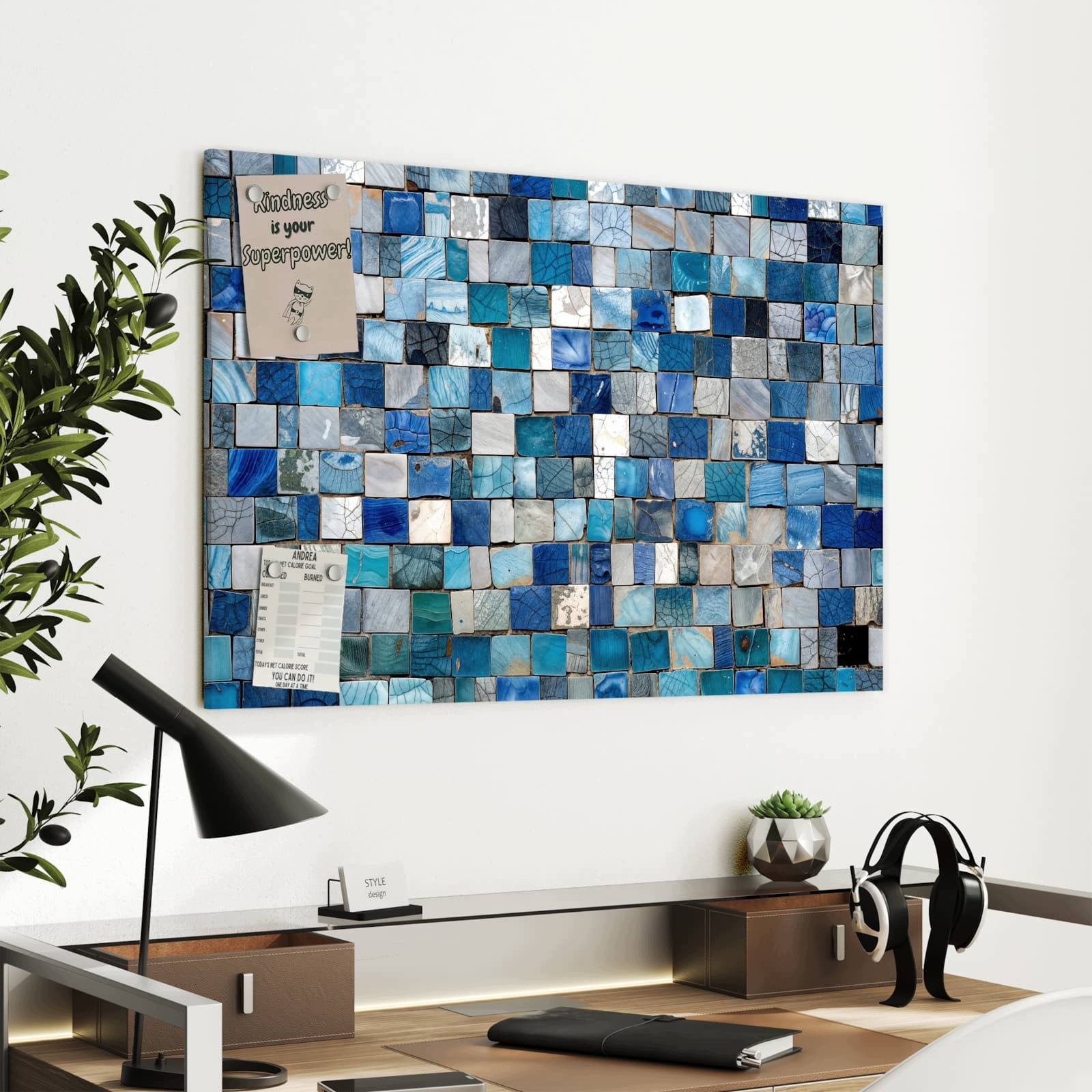 Magnetická tabule – obraz na zeď Mozaikový vzor | 90 × 60 cm
