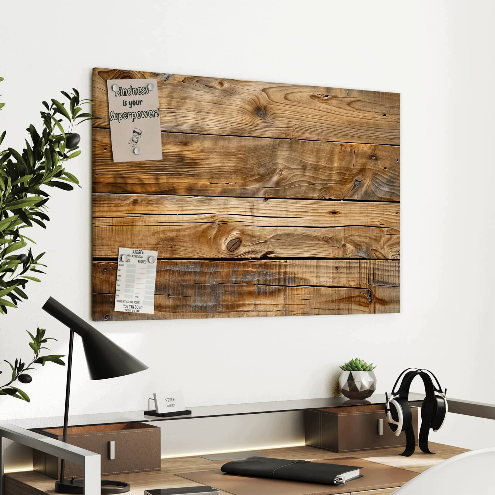 Magnetická tabule – obraz na zeď Kresba podlahových prken | 90 × 60 cm
