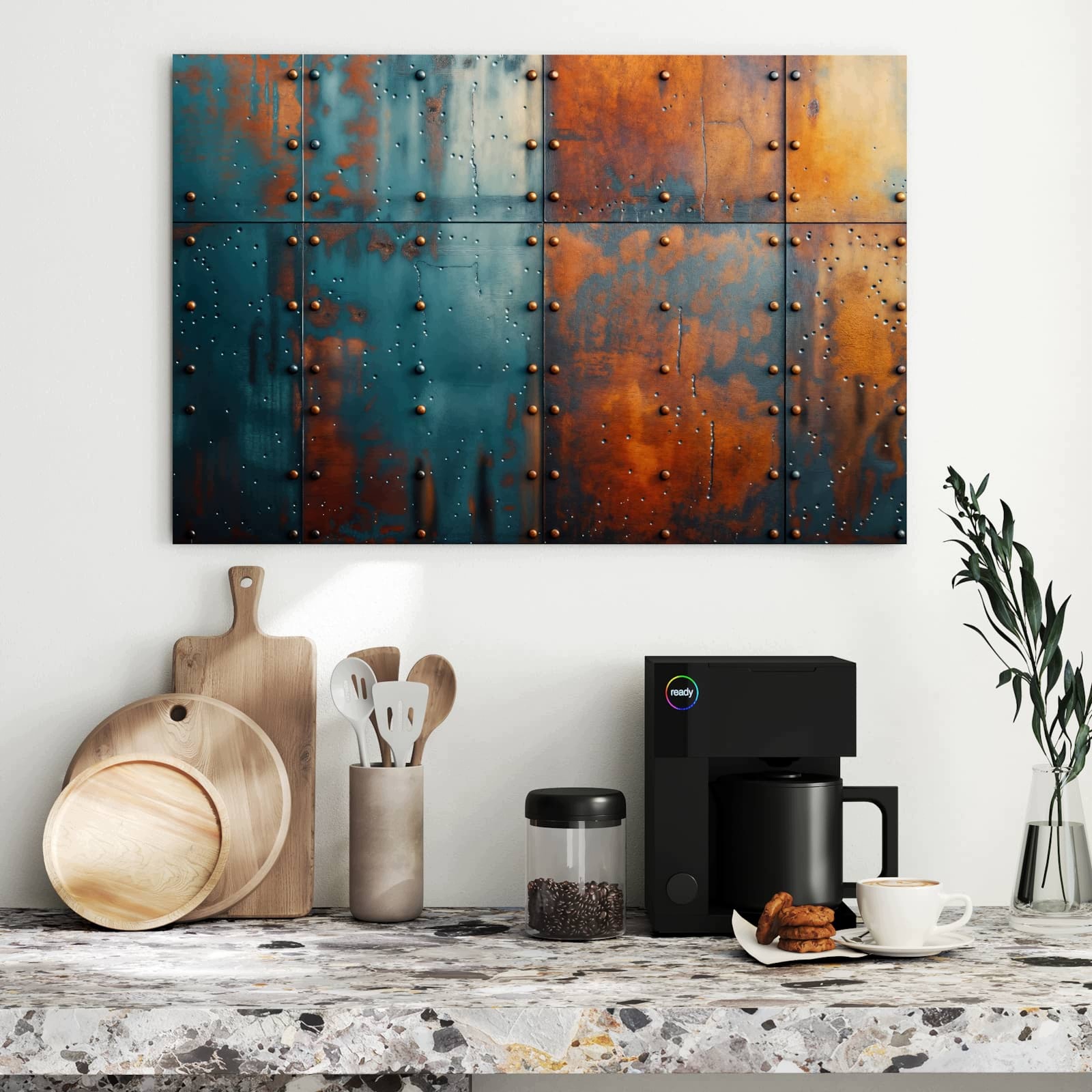 Magnetická tabule – obraz na zeď Industriální design | 90 × 60 cm