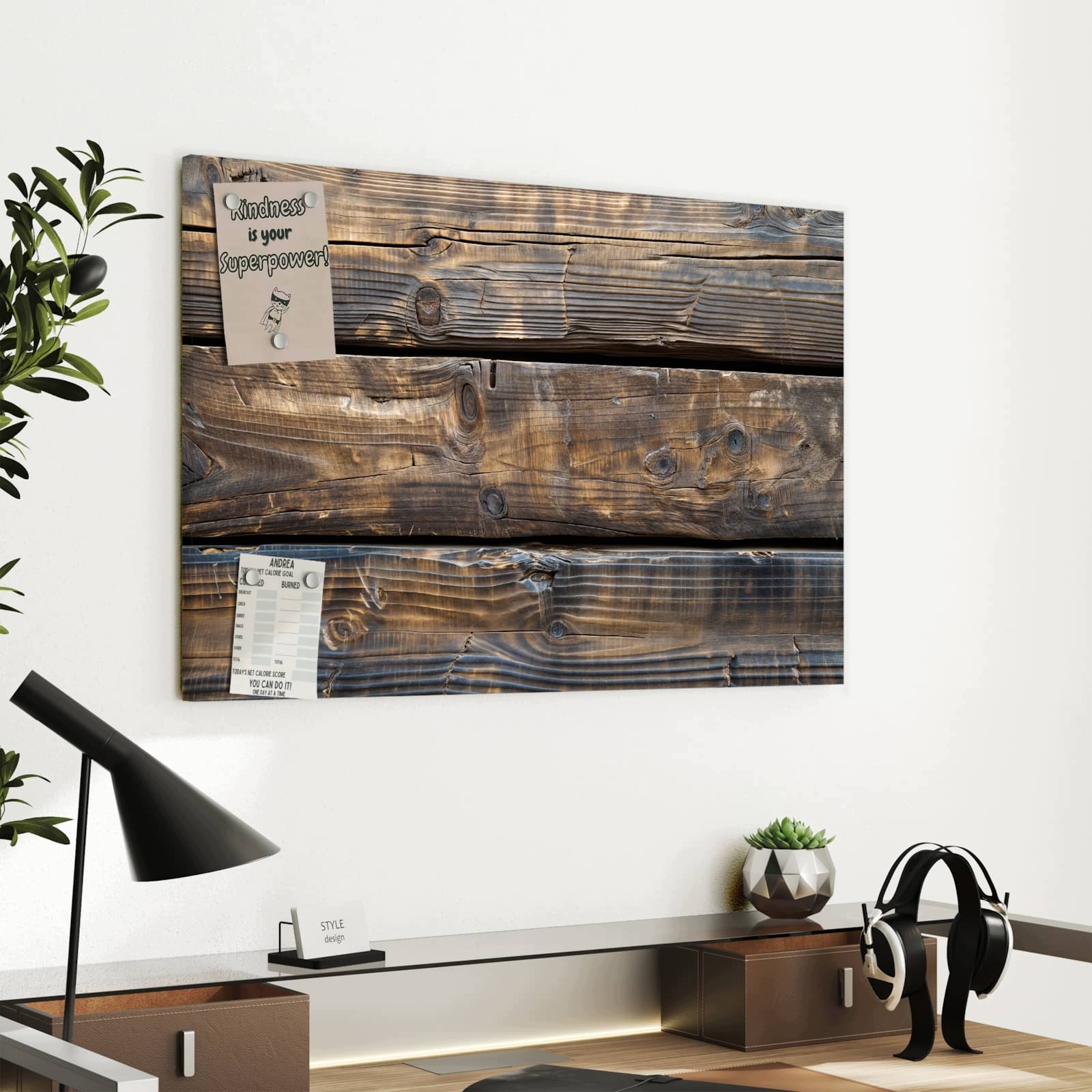 Magnetická tabule – obraz na zeď Stará dřevěná prkna | 60 × 40 cm