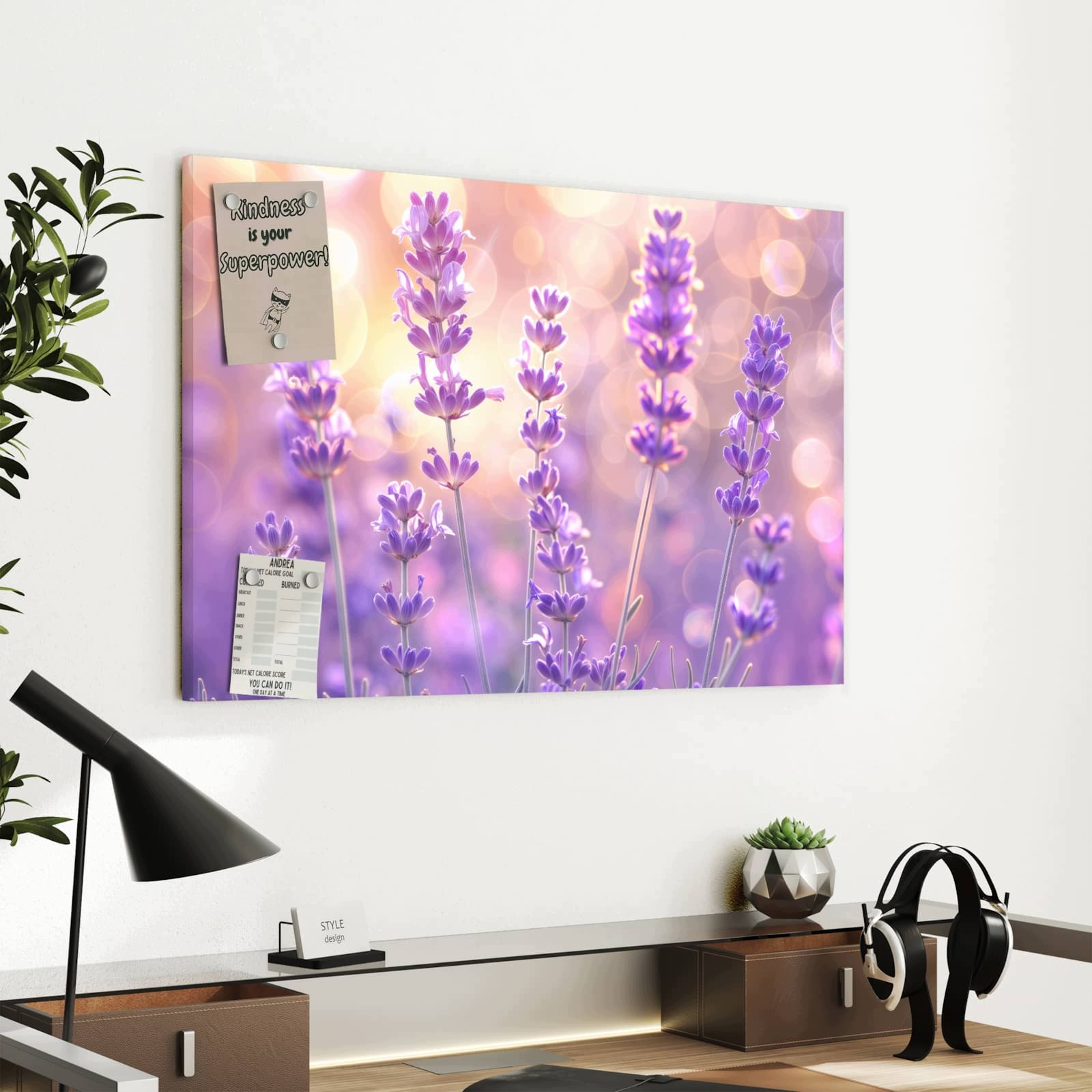 Magnetická tabule – obraz na zeď Pole kvetoucí levandule | 60 × 40 cm