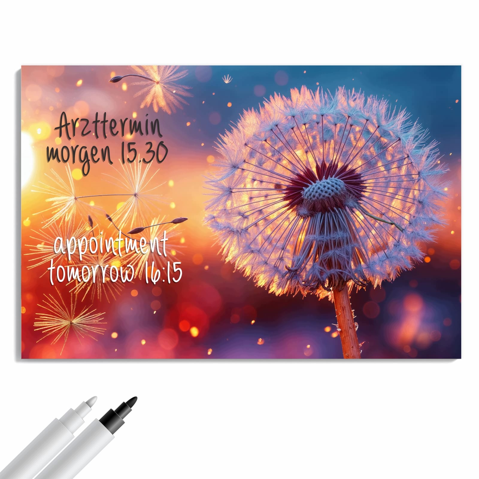 Magnetická tabule – obraz na zeď Pampeliška při západu slunce | 60 × 40 cm