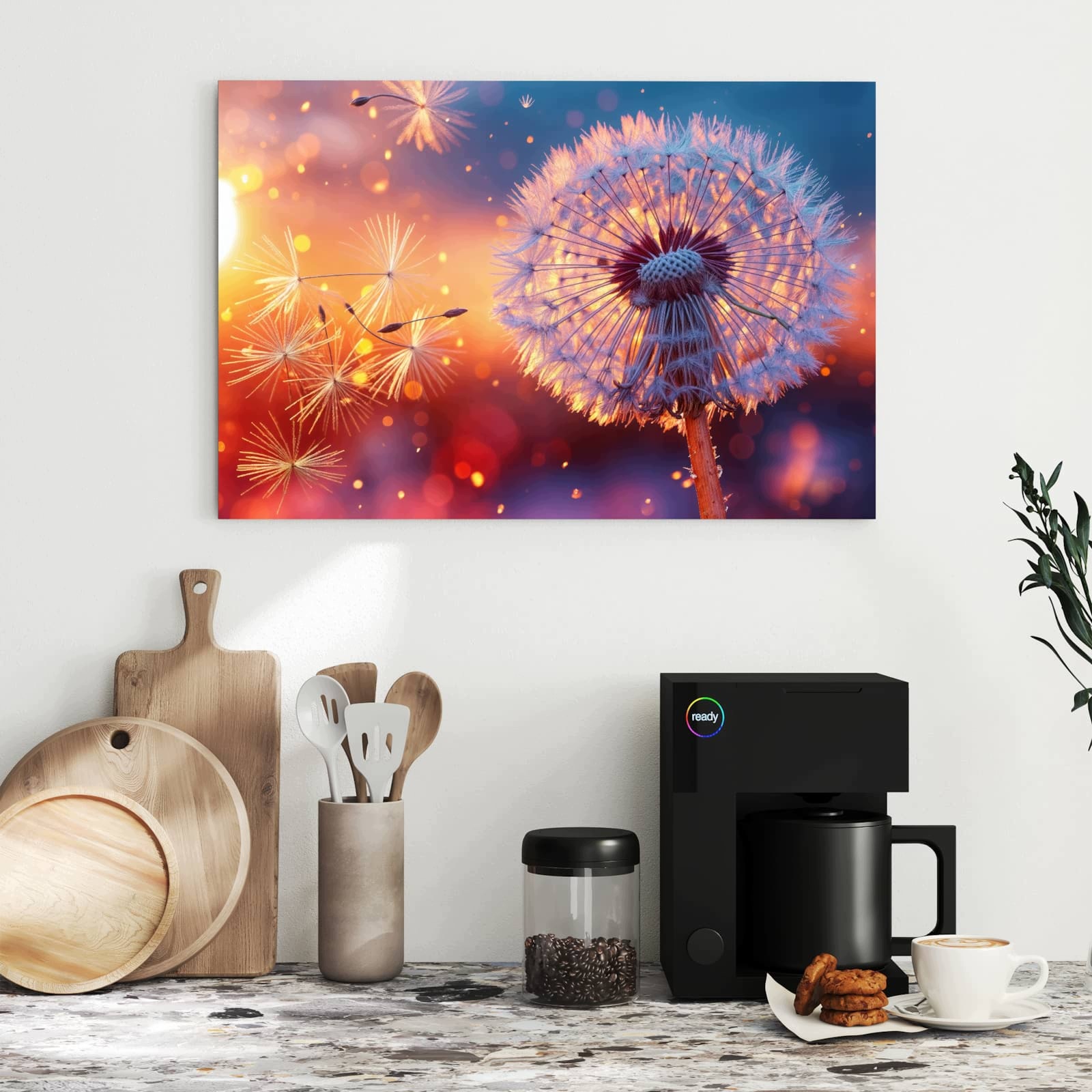 Magnetická tabule – obraz na zeď Pampeliška při západu slunce | 60 × 40 cm