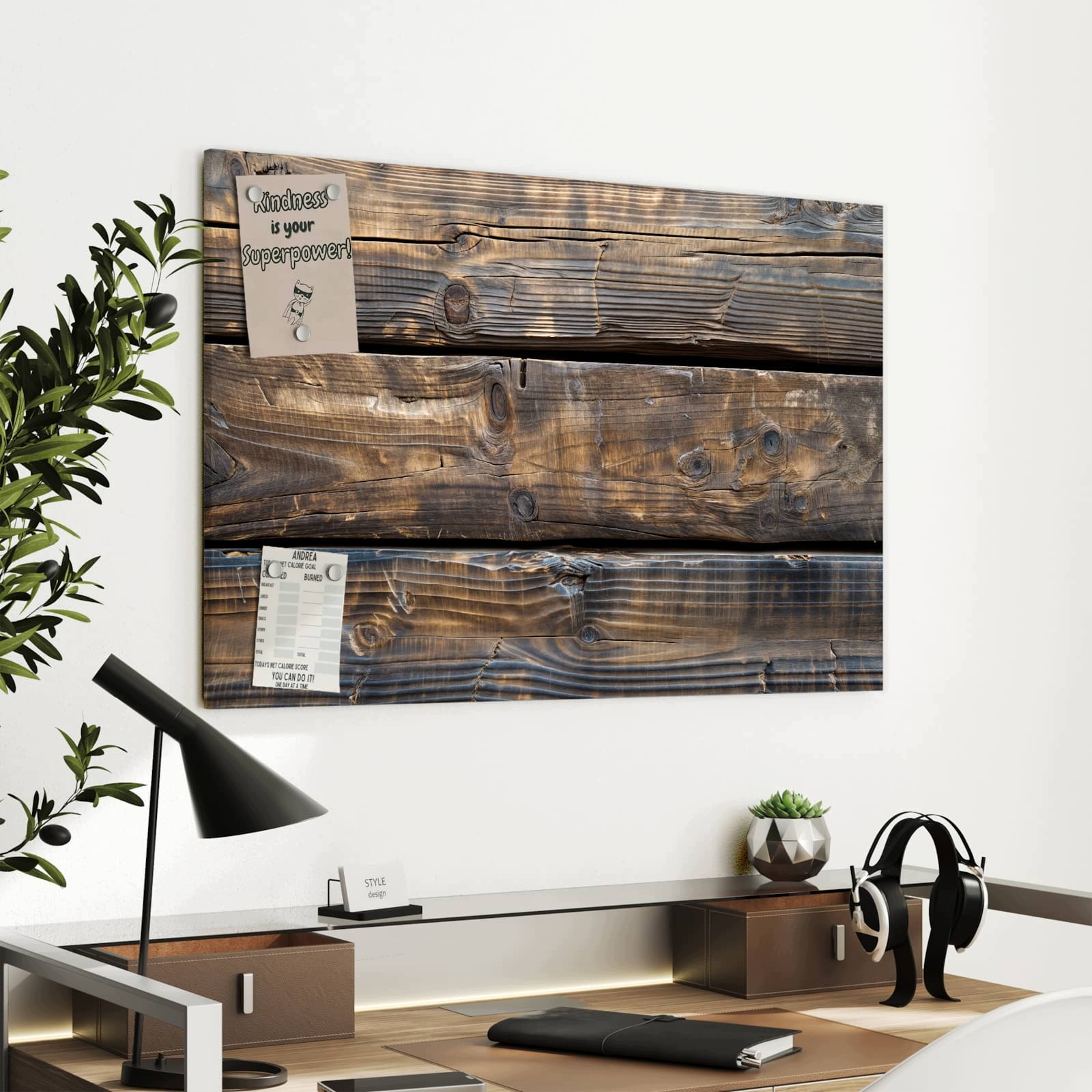 Magnetická tabule – obraz na zeď Stará dřevěná prkna | 90 × 60 cm