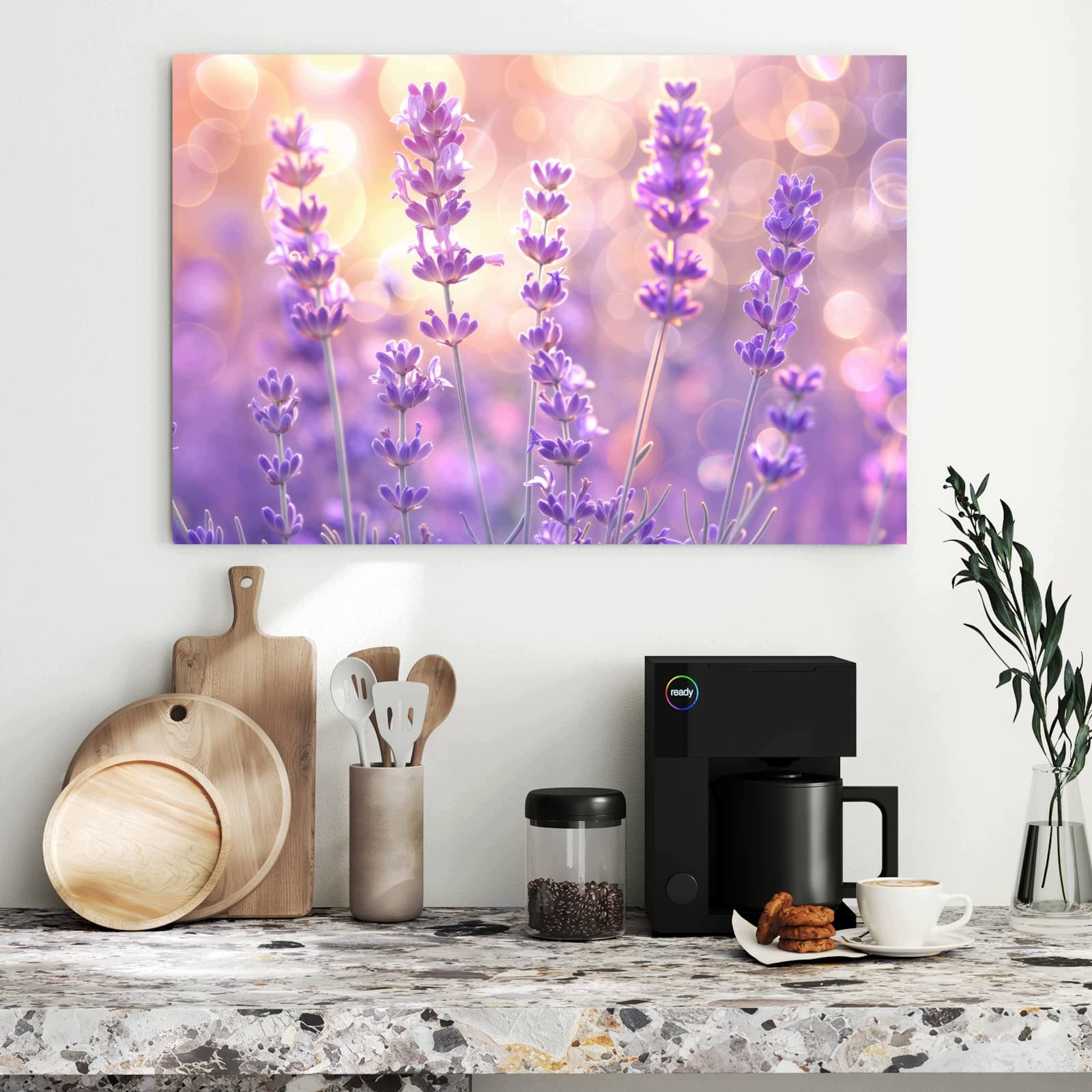 Magnetická tabule – obraz na zeď Pole kvetoucí levandule | 90 × 60 cm