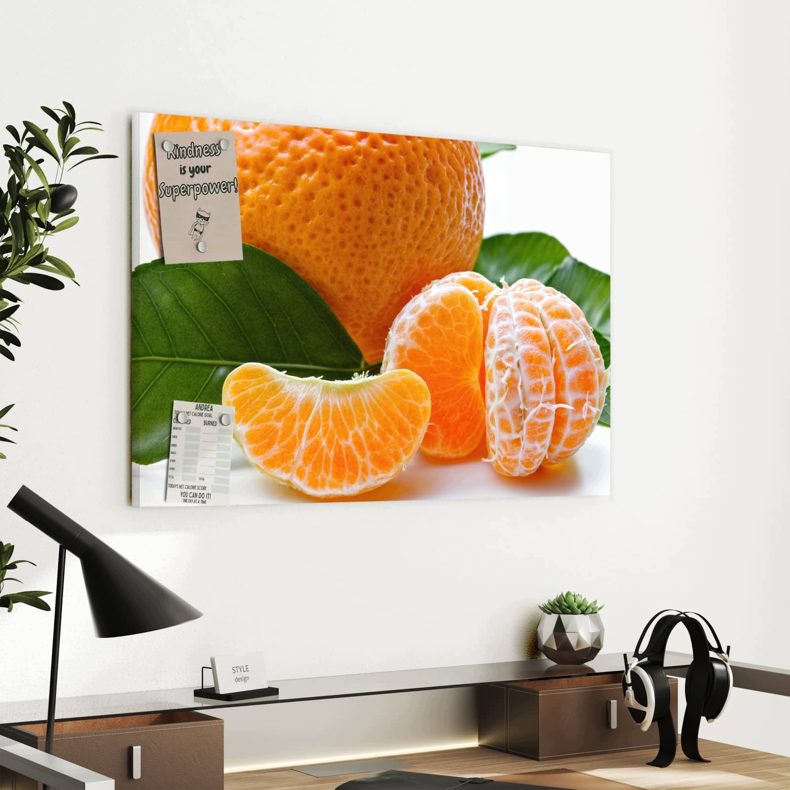 Magnetická tabule – obraz na zeď Čerstvá mandarinka | 60 × 40 cm