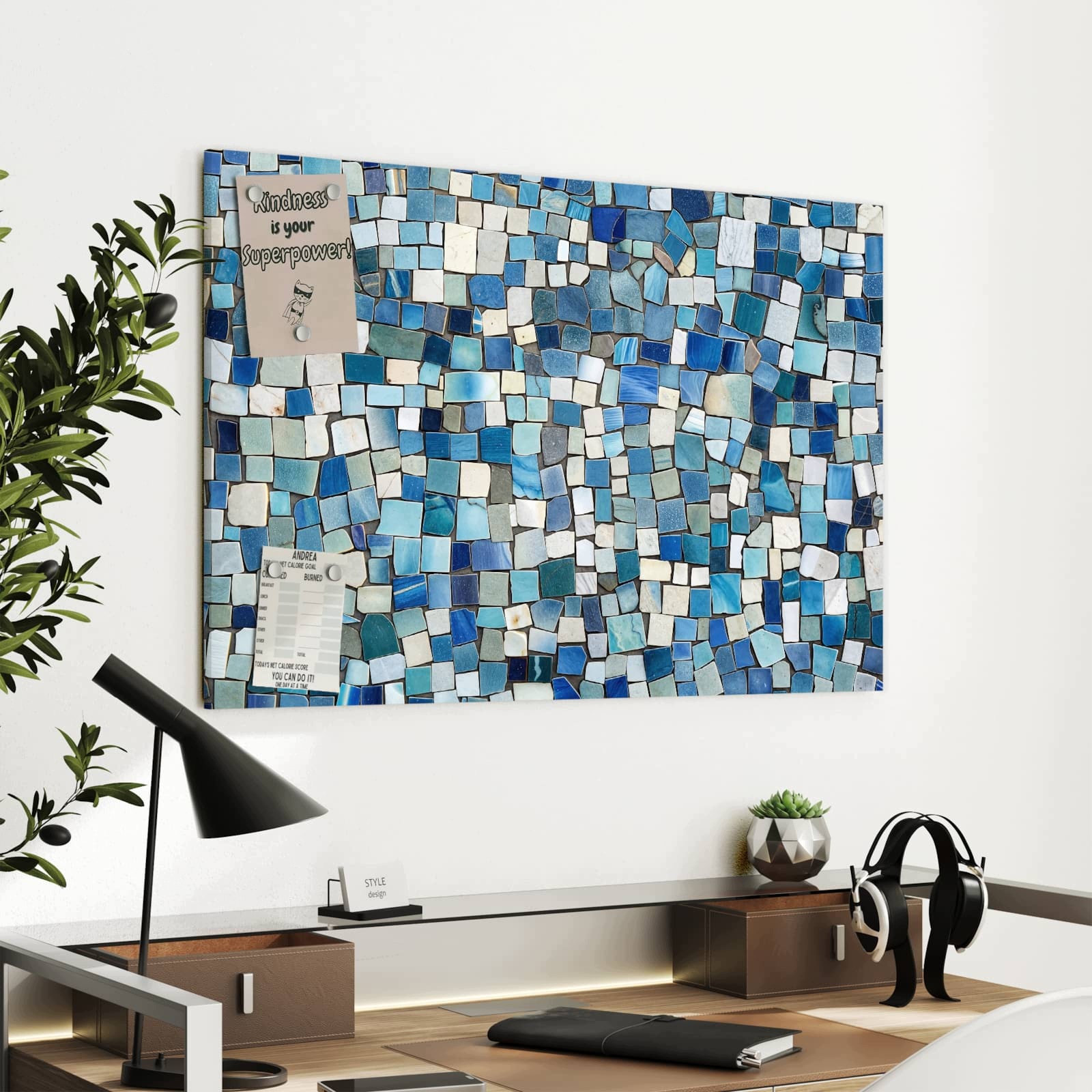 Magnetická tabule – obraz na zeď Barevný vzor dlaždic | 90 × 60 cm