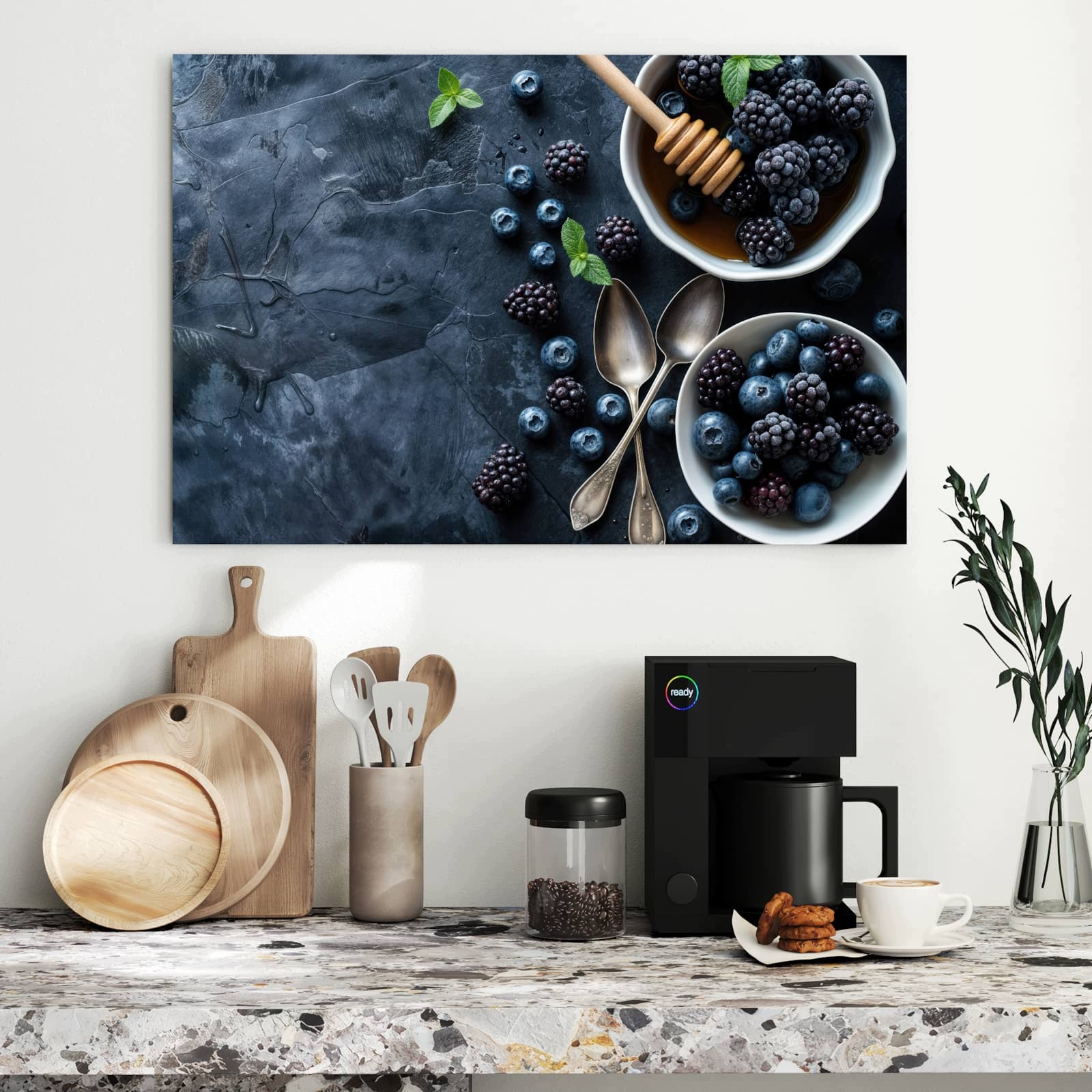 Magnetická tabule – obraz na zeď Zátiší s bobulemi | 90 × 60 cm