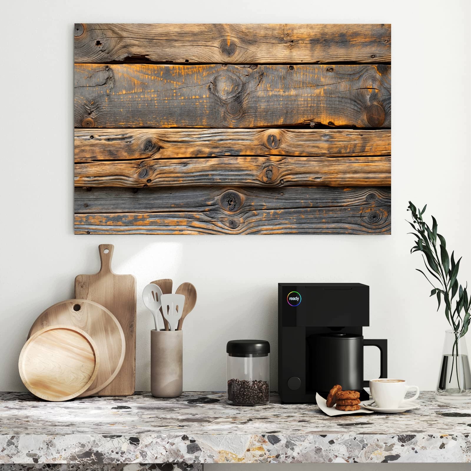 Magnetická tabule – obraz na zeď Rustikální prkna | 90 × 60 cm