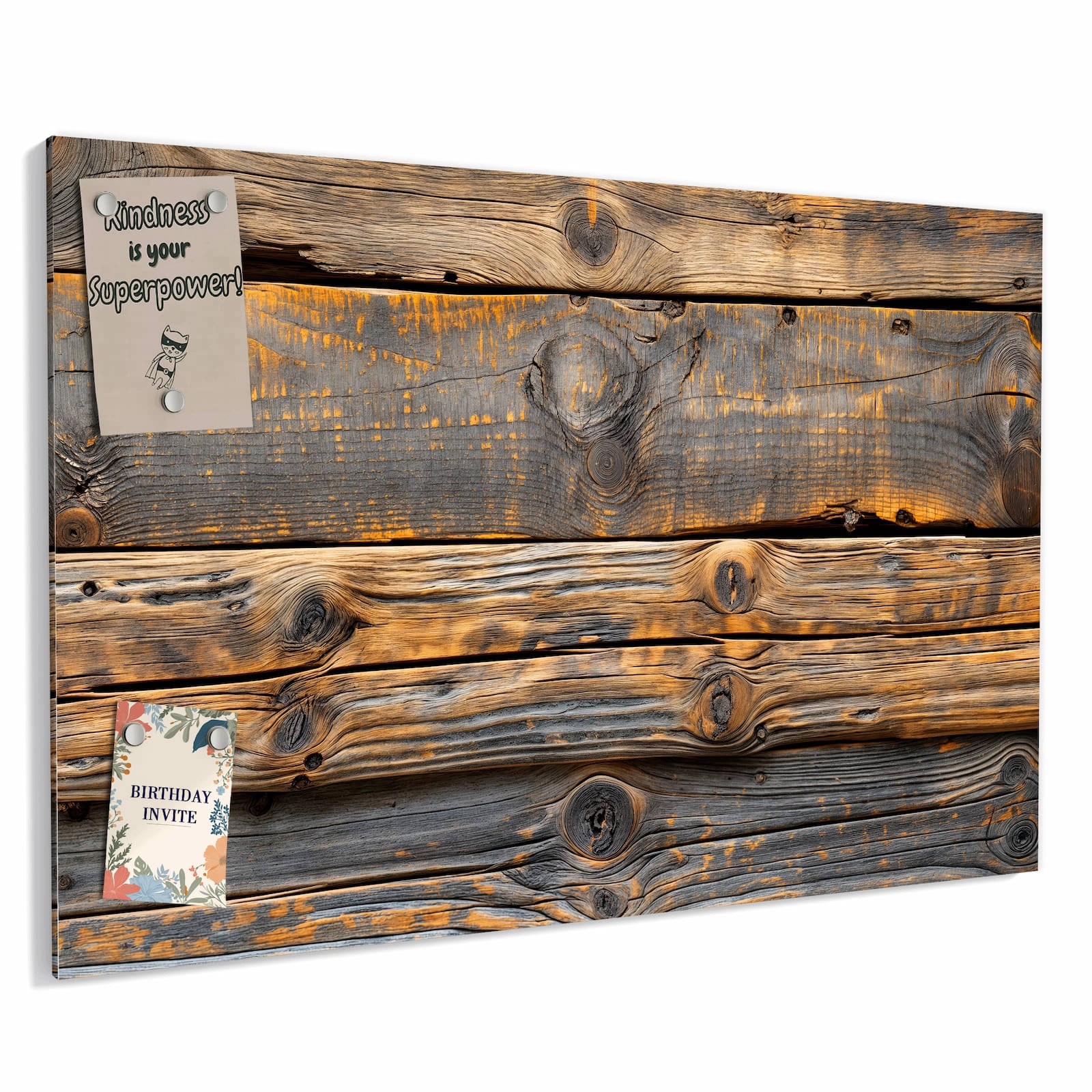 Magnetická tabule – obraz na zeď Rustikální prkna | 90 × 60 cm