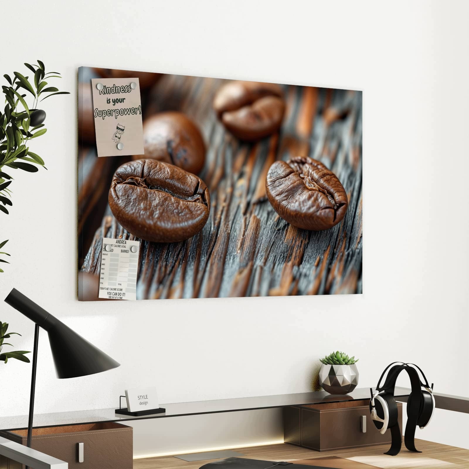 Magnetická tabule – obraz na zeď Jemná zrna kávy | 60 × 40 cm