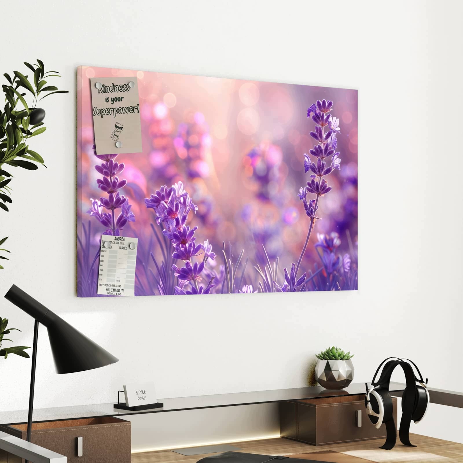 Magnetická tabule – obraz na zeď Sen o levanduli | 60 × 40 cm