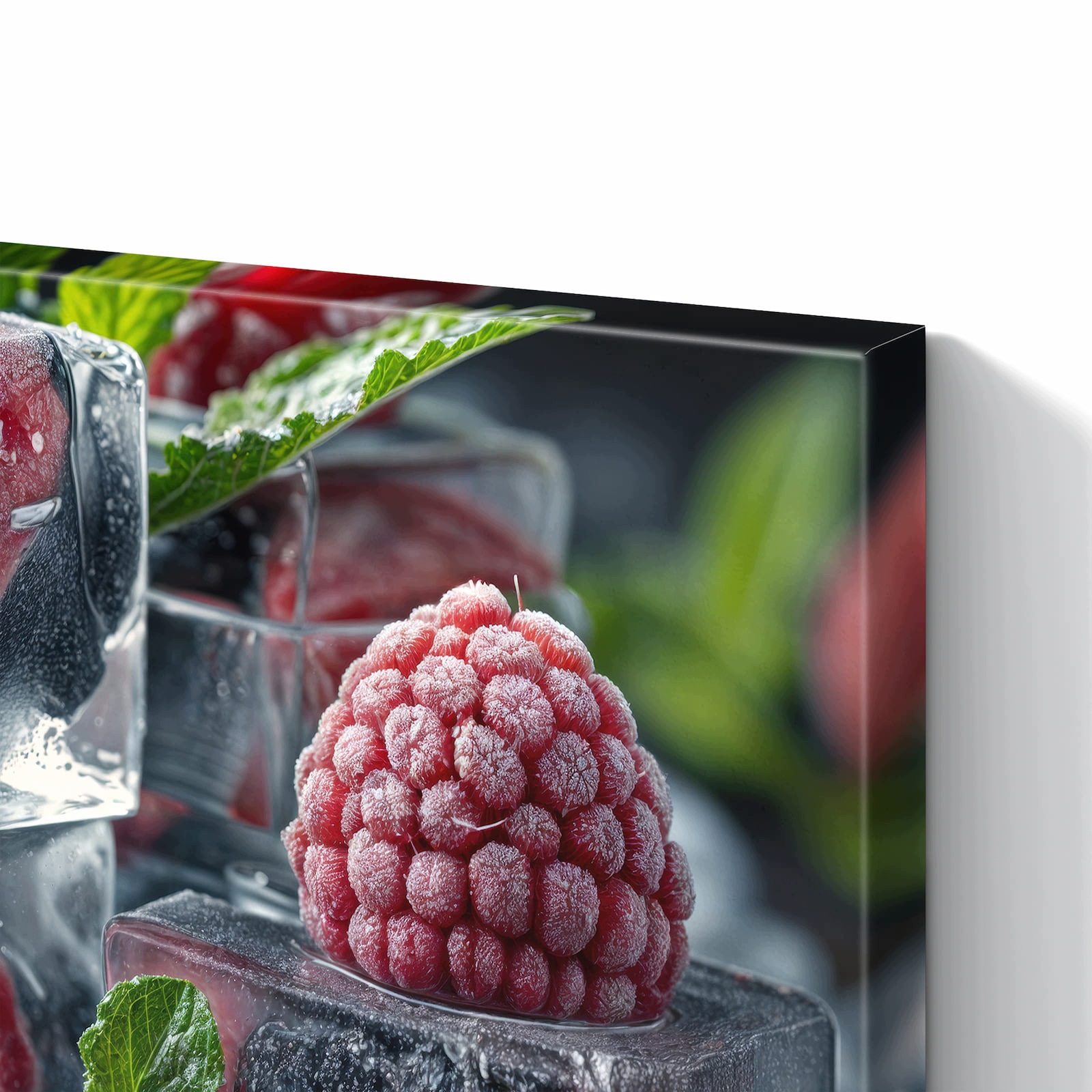 Magnetická tabule – obraz na zeď Bobule s kostkami ledu – motiv 1 | 60 × 40 cm
