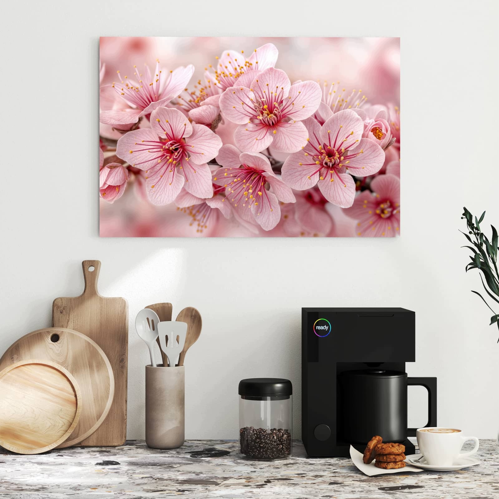 Magnetická tabule – obraz na zeď Větvička květu třešní | 60 × 40 cm