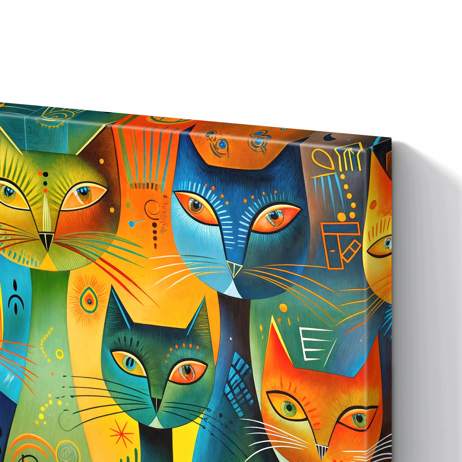 Magnetická tabule – obraz na zeď Barevné kočičí umění | 90 × 60 cm