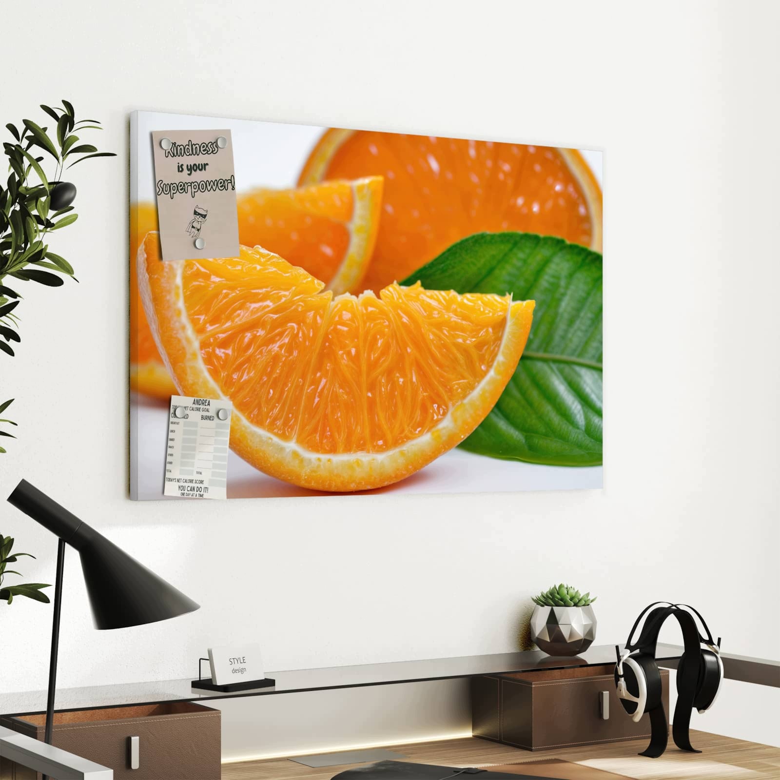 Magnetická tabule – obraz na zeď Plátky pomeranče | 60 × 40 cm