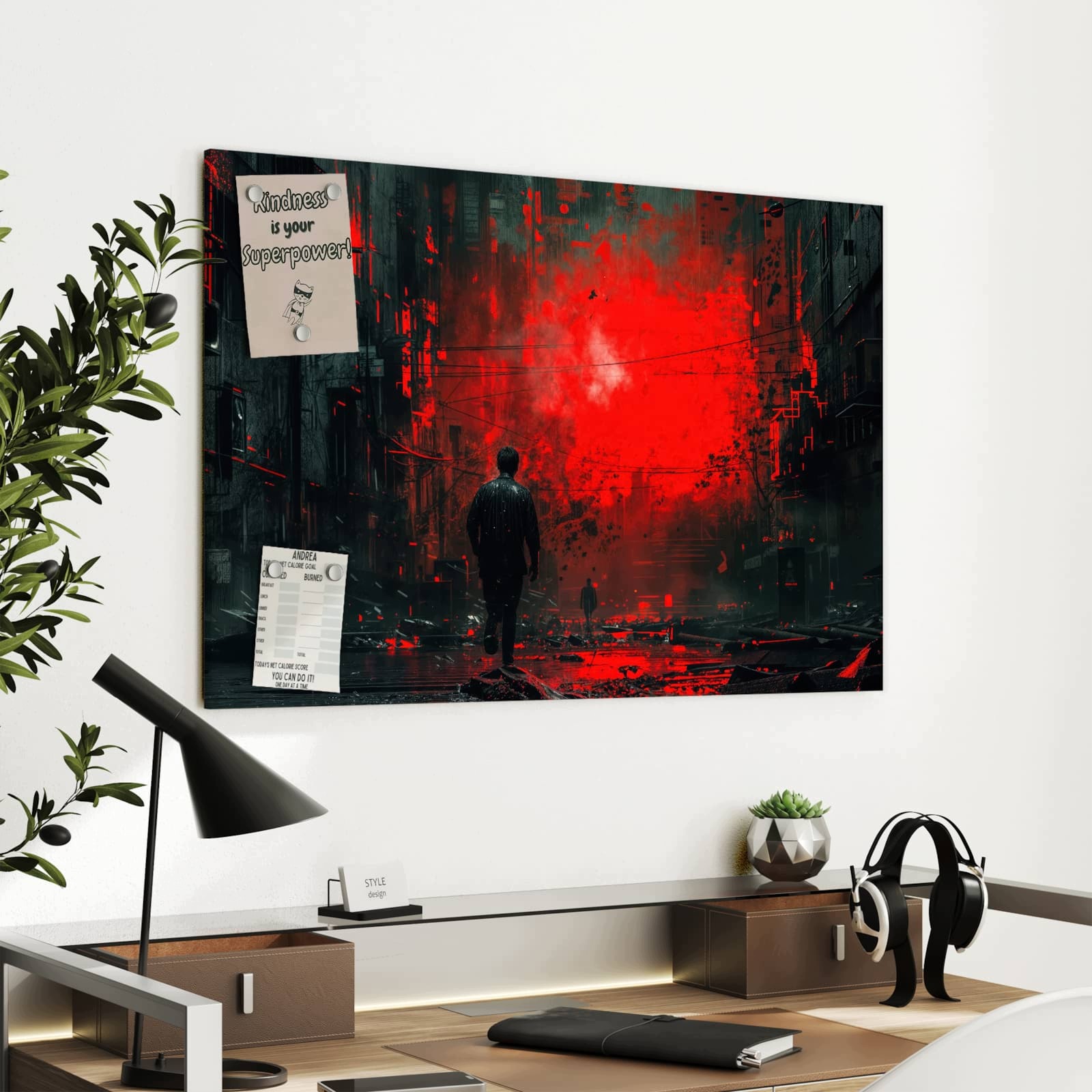 Magnetická tabule – obraz na zeď Opuštěná ulice | 90 × 60 cm