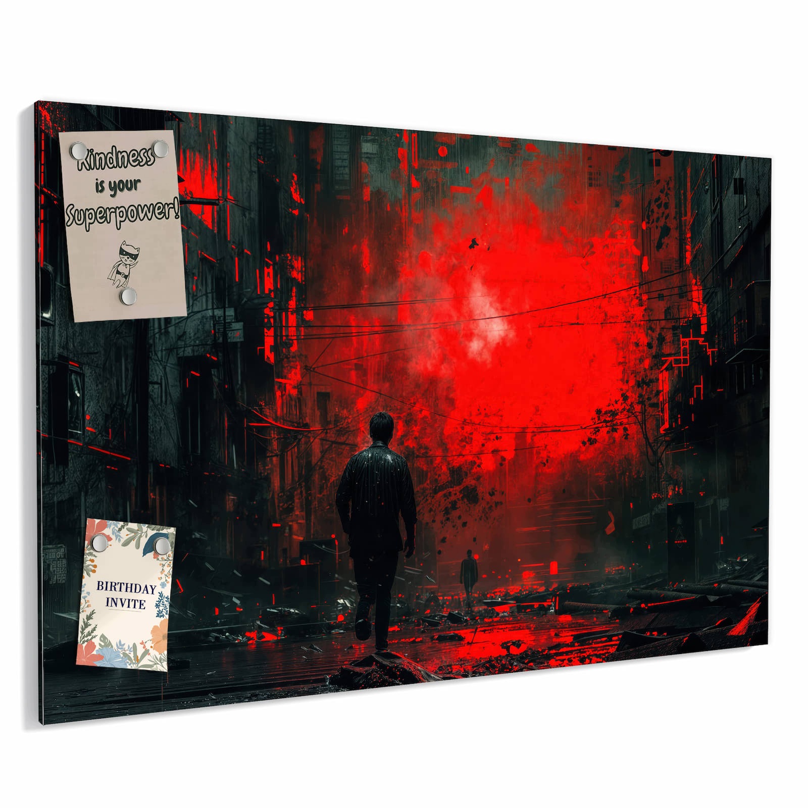 Magnetická tabule – obraz na zeď Opuštěná ulice | 90 × 60 cm