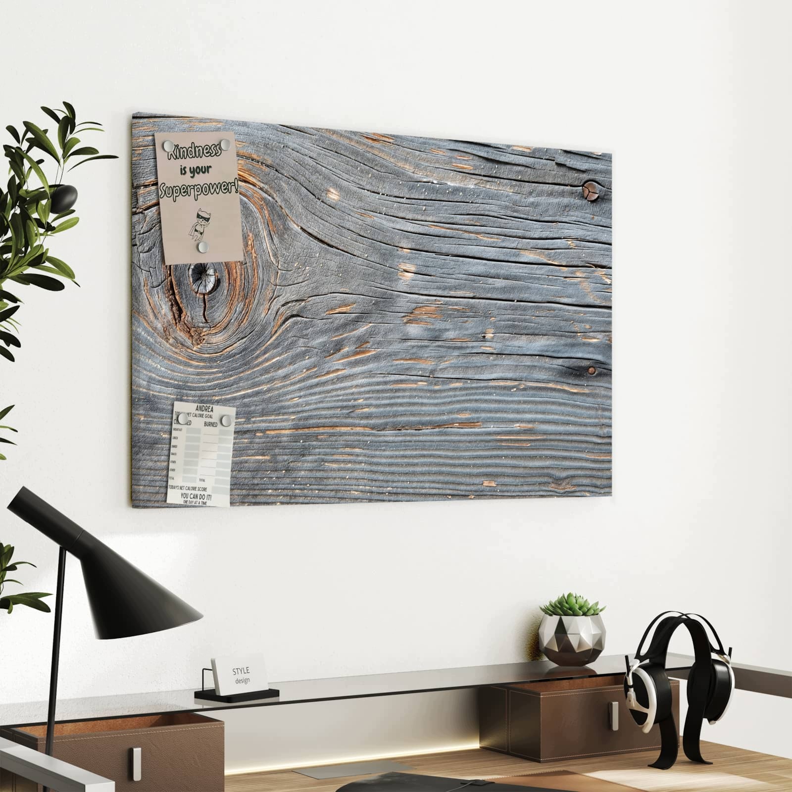 Magnetická tabule – obraz na zeď Struktura dřeva vintage | 60 × 40 cm