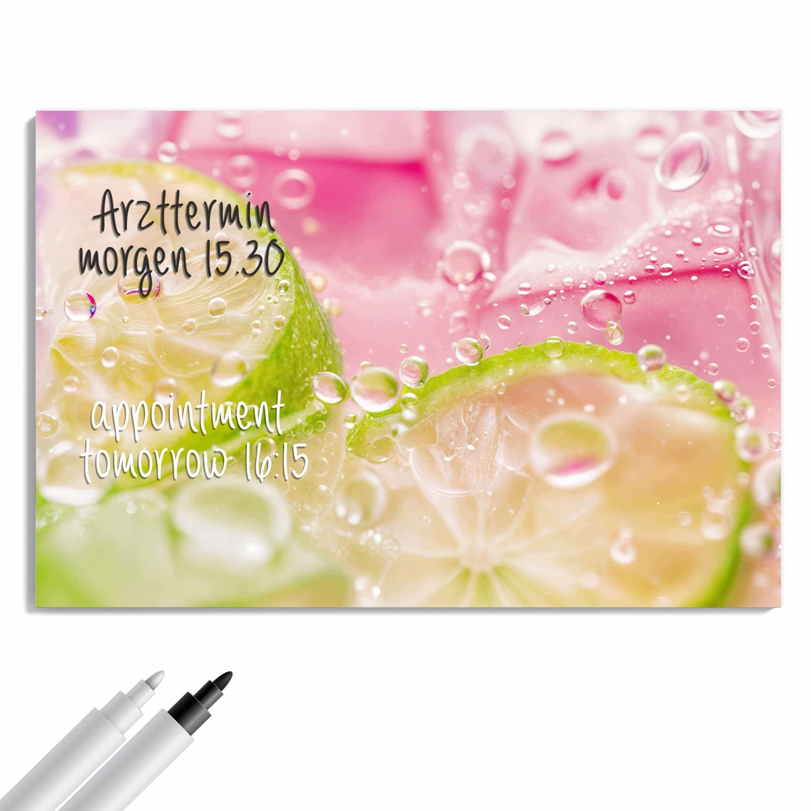 Magnetická tabule – obraz na zeď Cákance limetek | 90 × 60 cm
