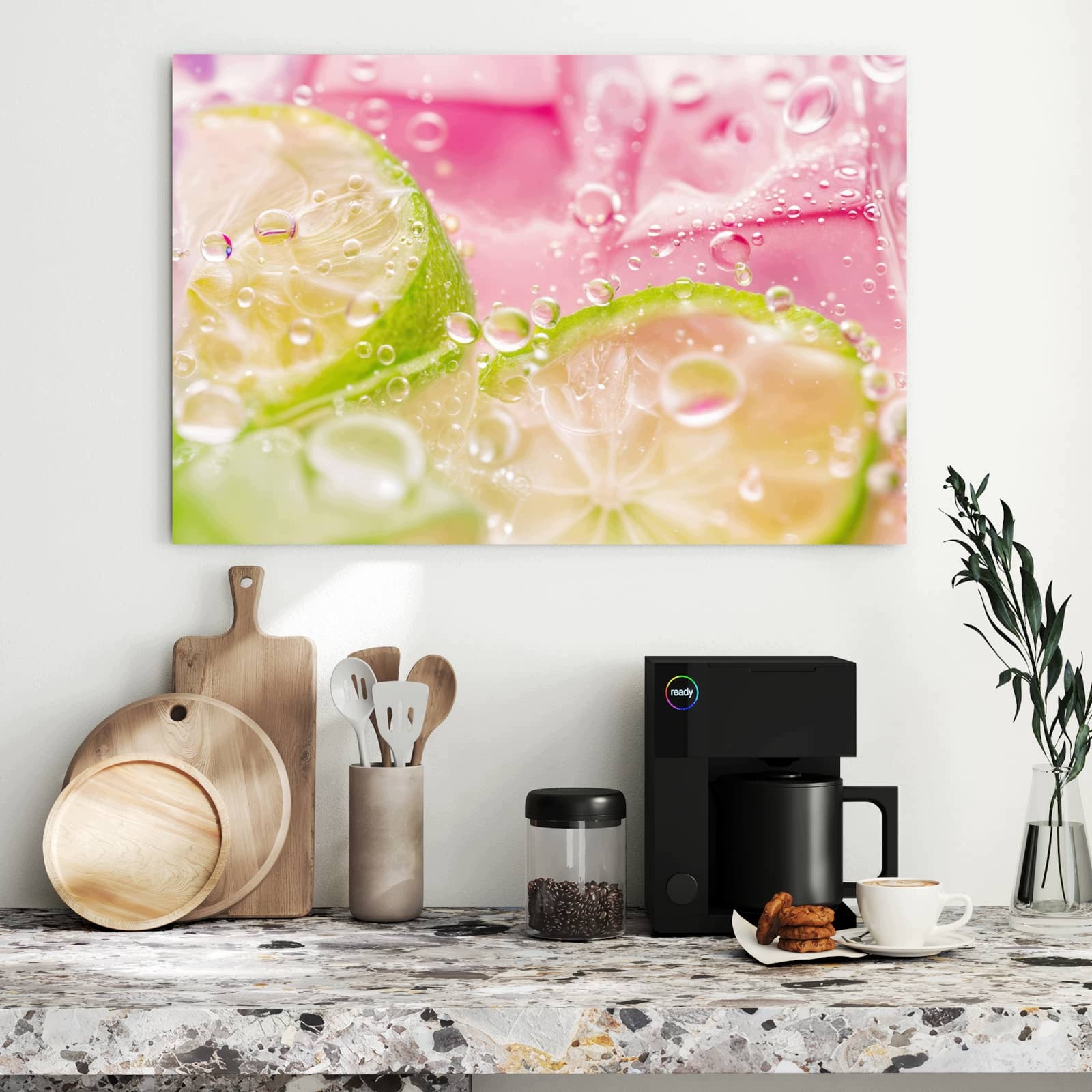 Magnetická tabule – obraz na zeď Cákance limetek | 90 × 60 cm