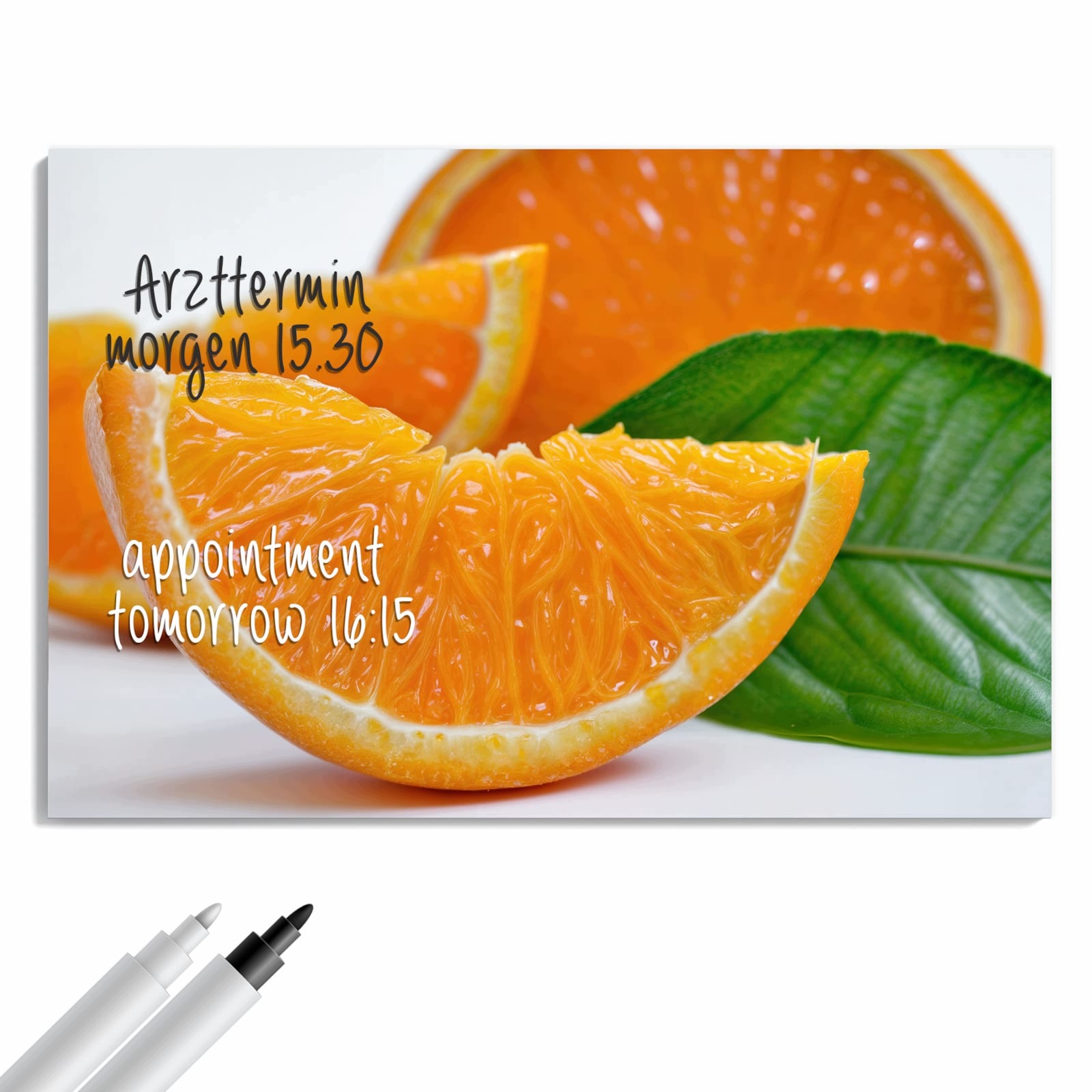 Magnetická tabule – obraz na zeď Plátky pomeranče | 90 × 60 cm