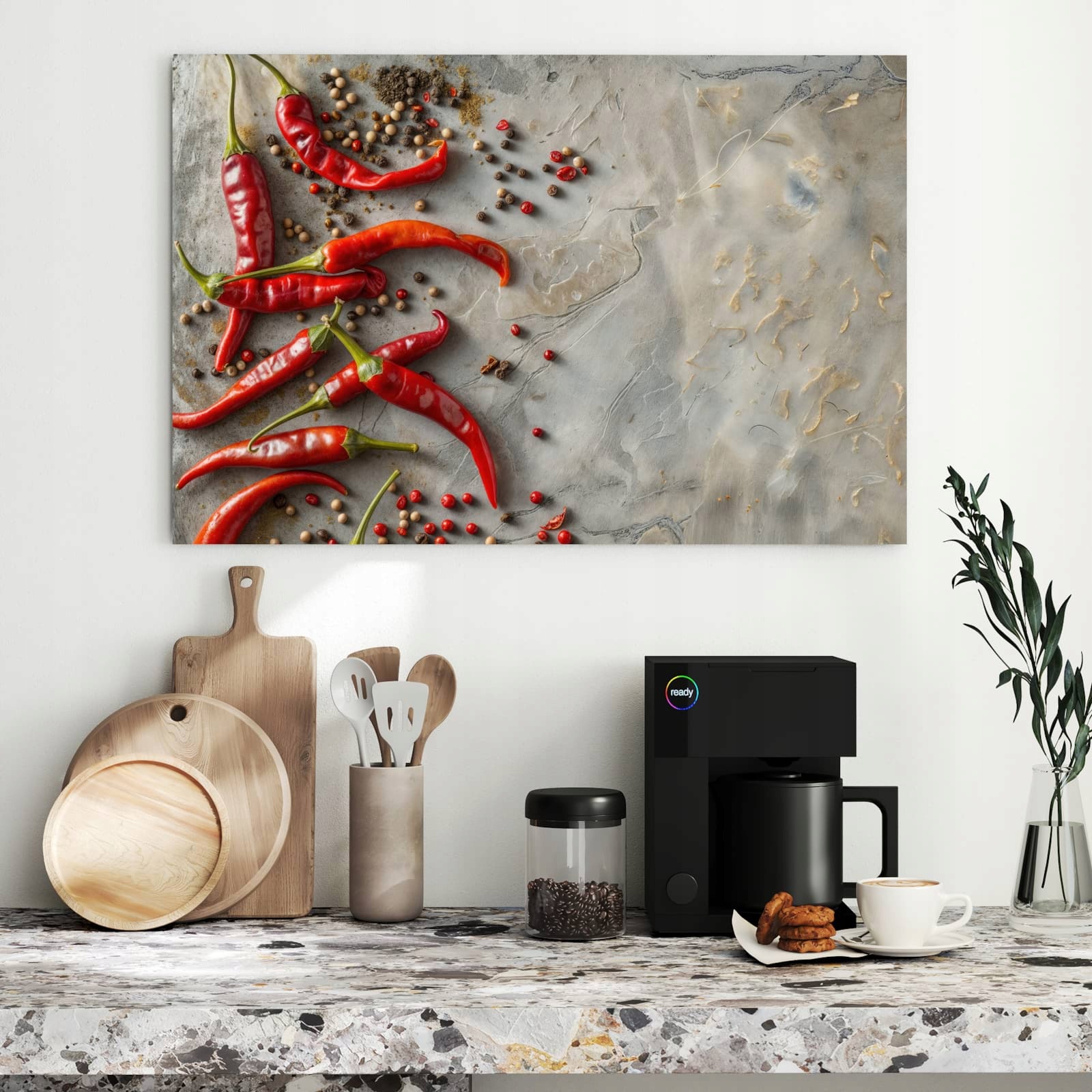 Magnetická tabule – obraz na zeď Chilli papričky | 90 × 60 cm