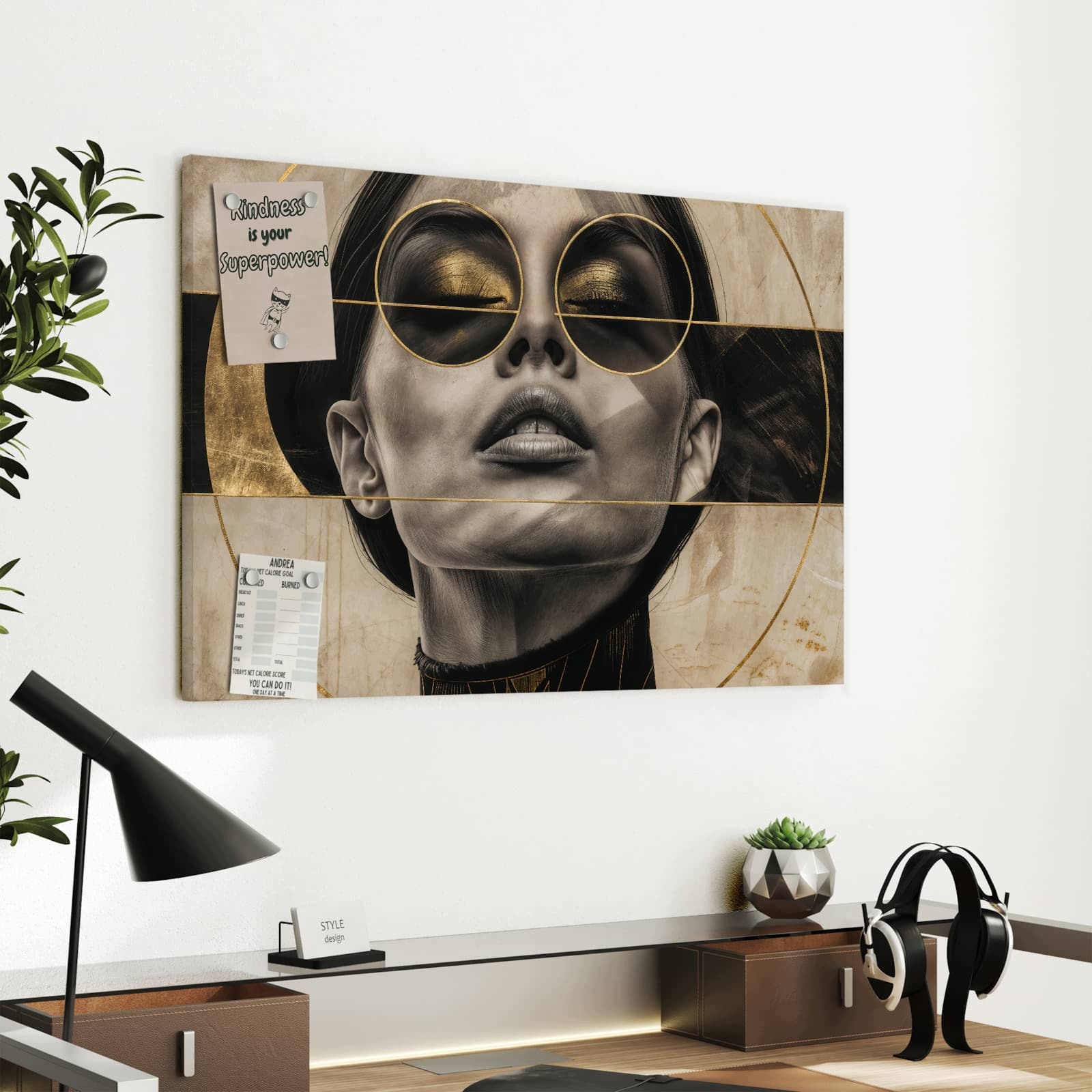 Magnetická tabule – obraz na zeď Abstraktní brýle | 60 × 40 cm
