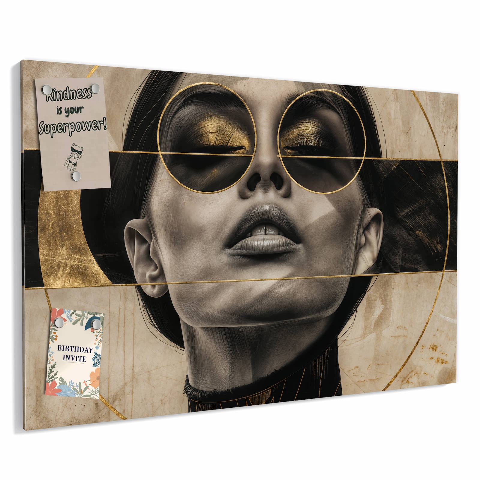 Magnetická tabule – obraz na zeď Abstraktní brýle | 60 × 40 cm