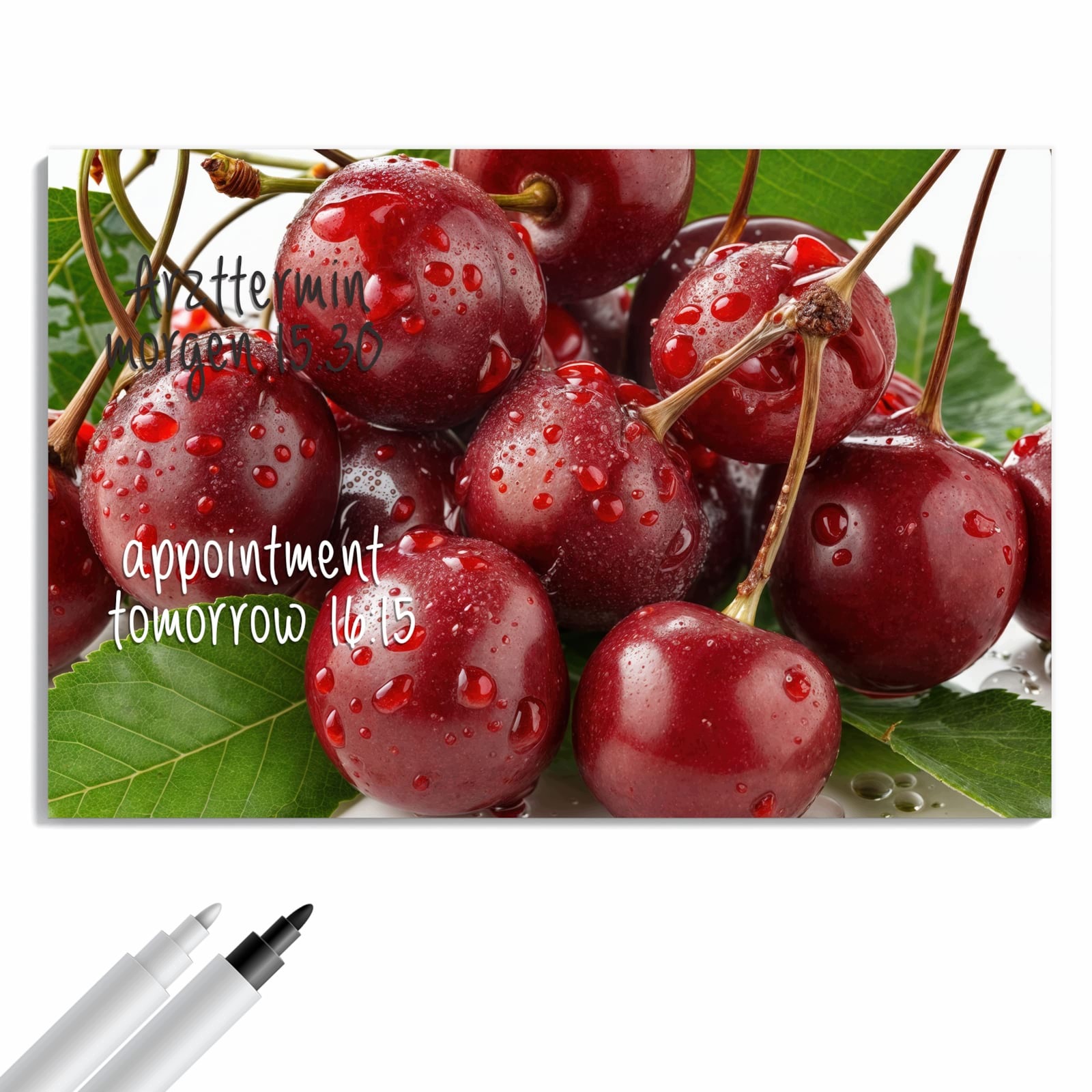 Magnetická tabule – obraz na zeď Čerstvé třešně – detail | 60 × 40 cm