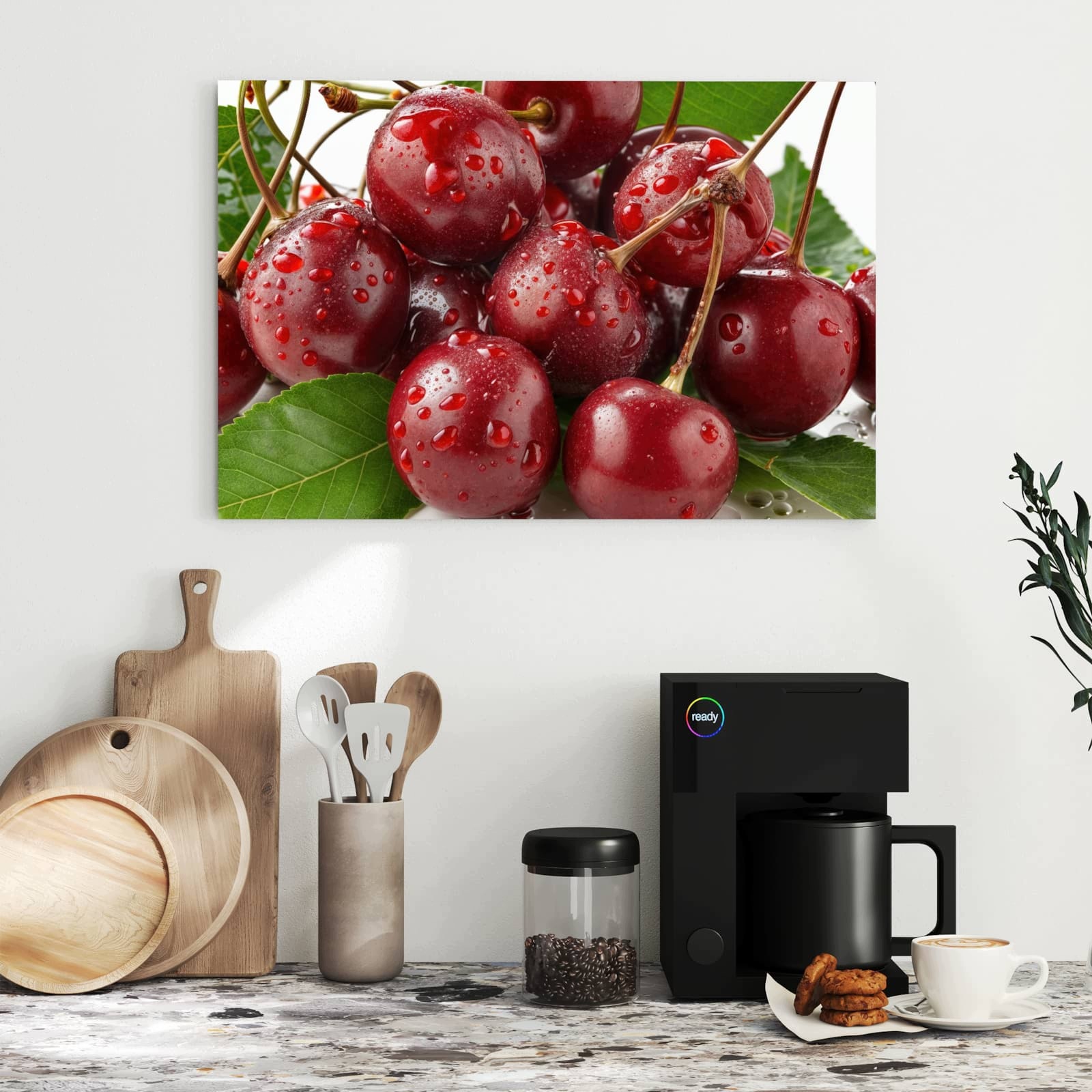 Magnetická tabule – obraz na zeď Čerstvé třešně – detail | 60 × 40 cm