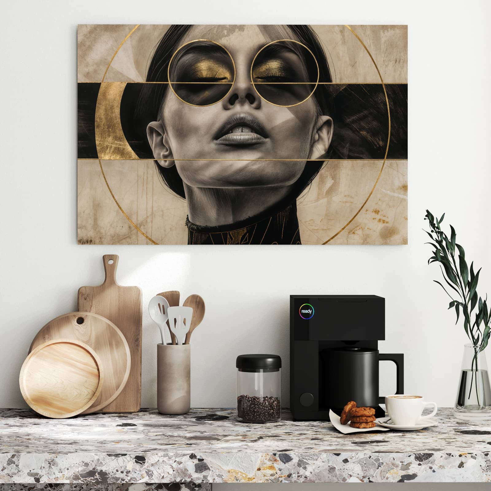 Magnetická tabule – obraz na zeď Abstraktní brýle | 90 × 60 cm