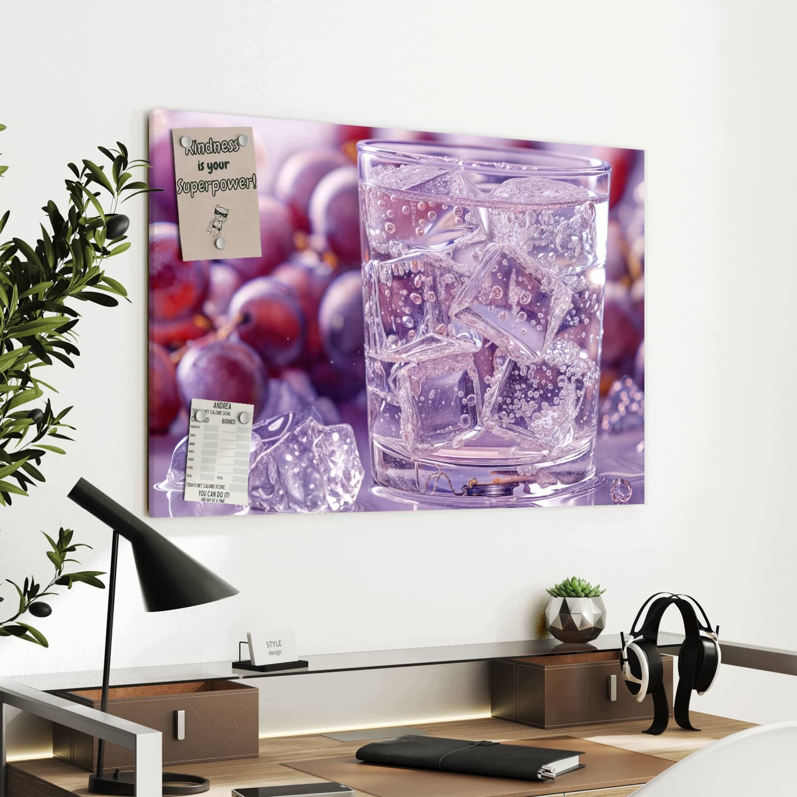 Magnetická tabule – obraz na zeď Mražený hroznový nápoj | 90 × 60 cm