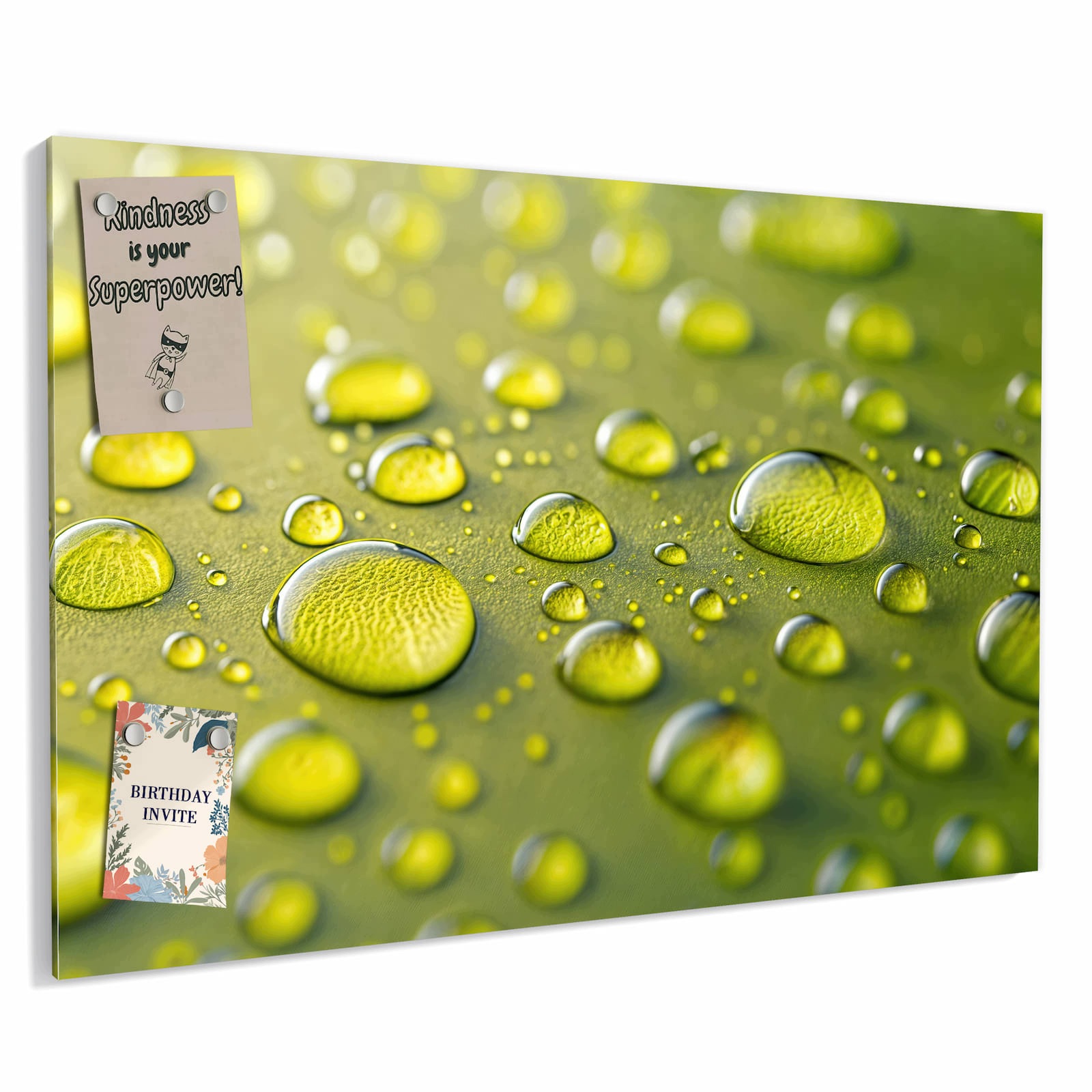 Magnetická tabule – obraz na zeď Kapky vody – detail | 90 × 60 cm
