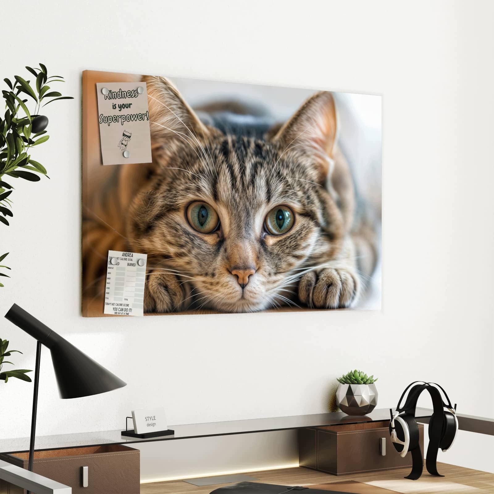 Magnetická tabule – obraz na zeď Objímající se kočka | 60 × 40 cm