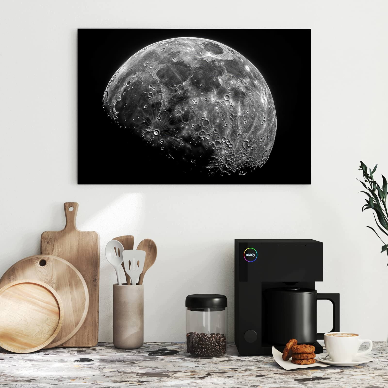 Magnetická tabule – obraz na zeď Měsíční kráter – detail | 60 × 40 cm