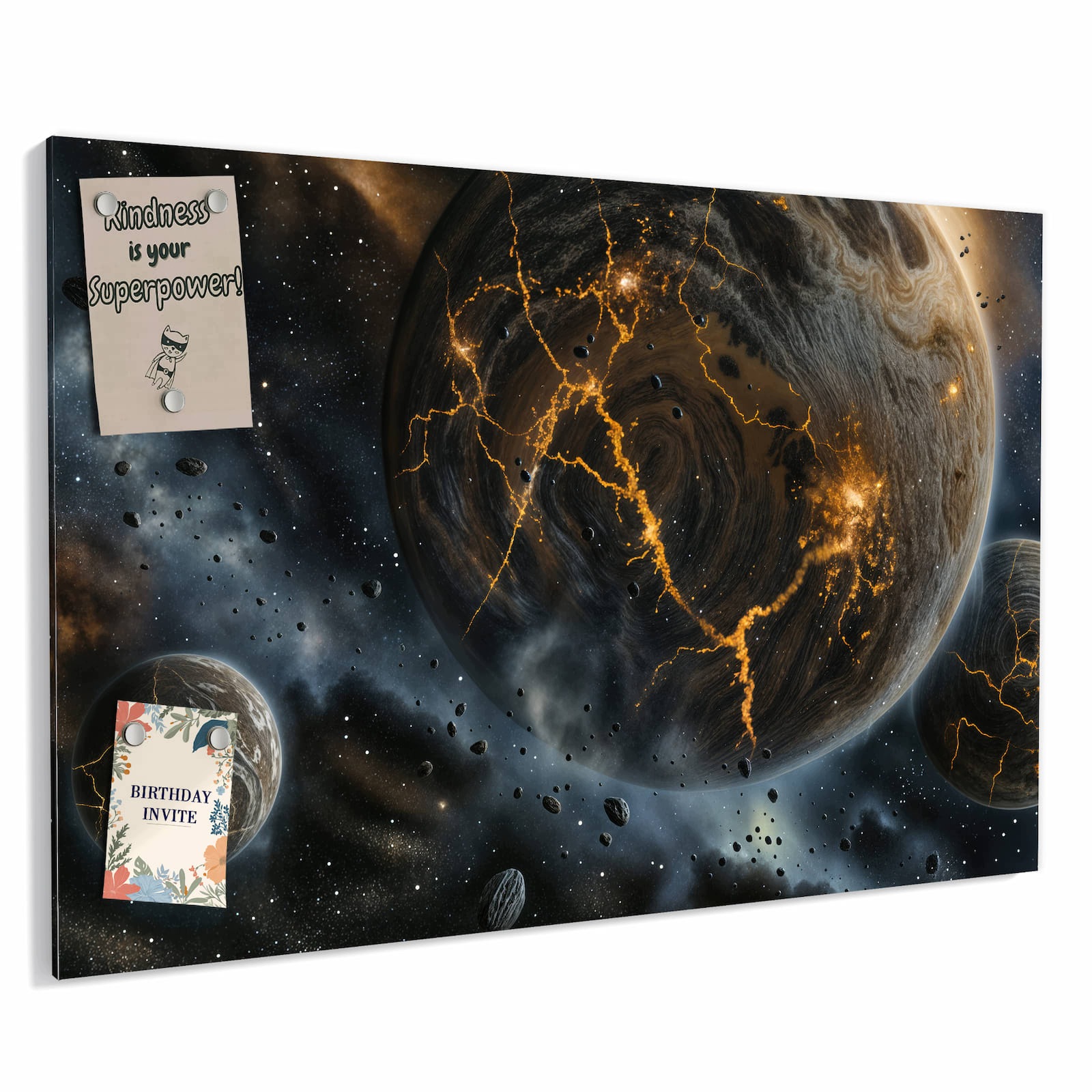 Magnetická tabule – obraz na zeď Tři světy | 60 × 40 cm