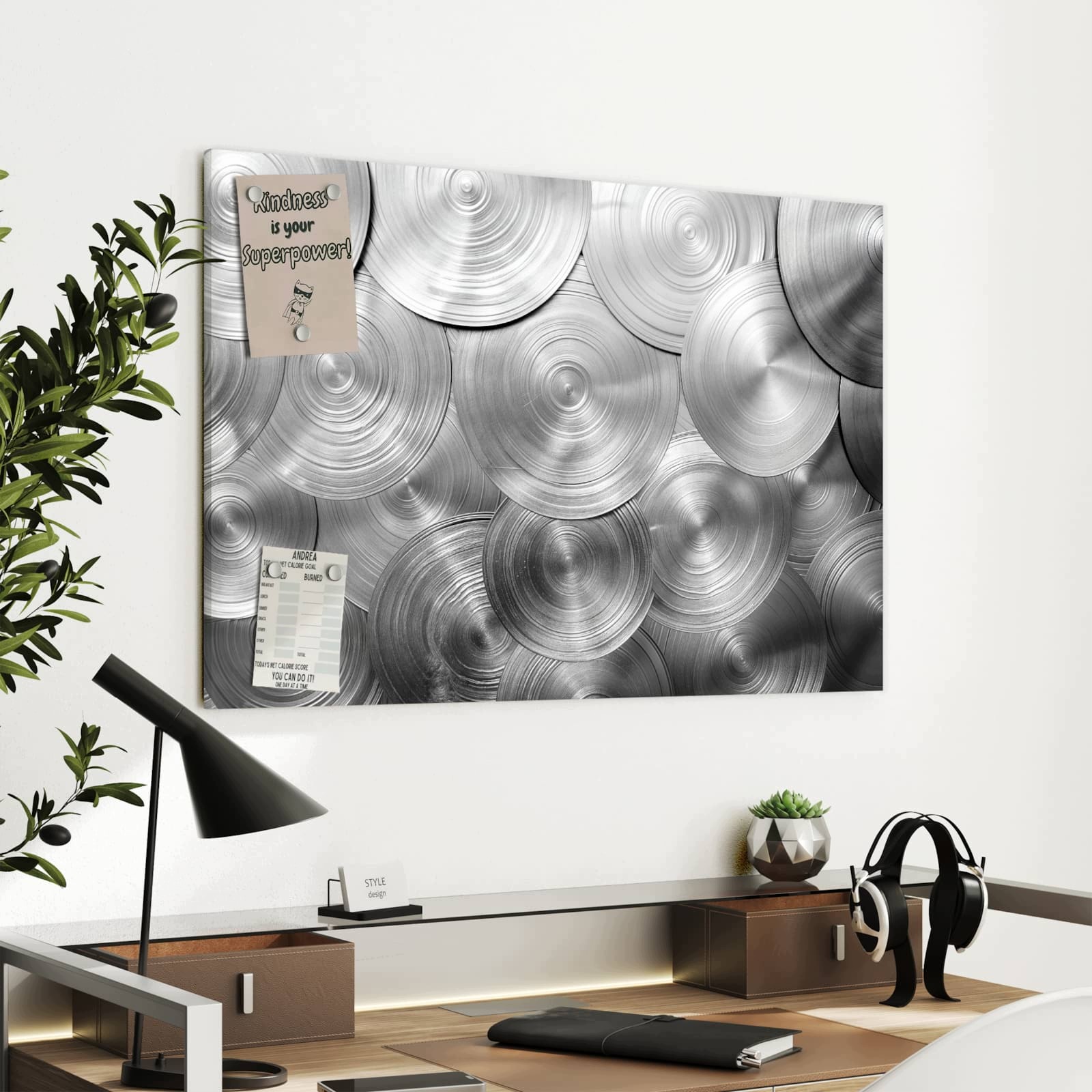 Magnetická tabule – obraz na zeď Kovové pláty | 90 × 60 cm