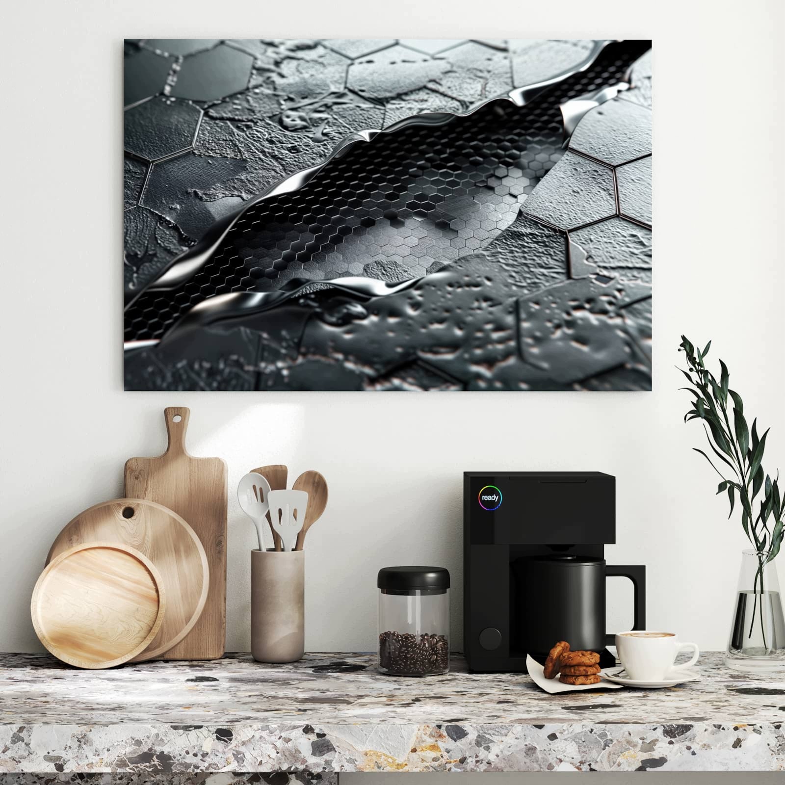 Magnetická tabule – obraz na zeď Šestiúhelníkový vzor | 90 × 60 cm