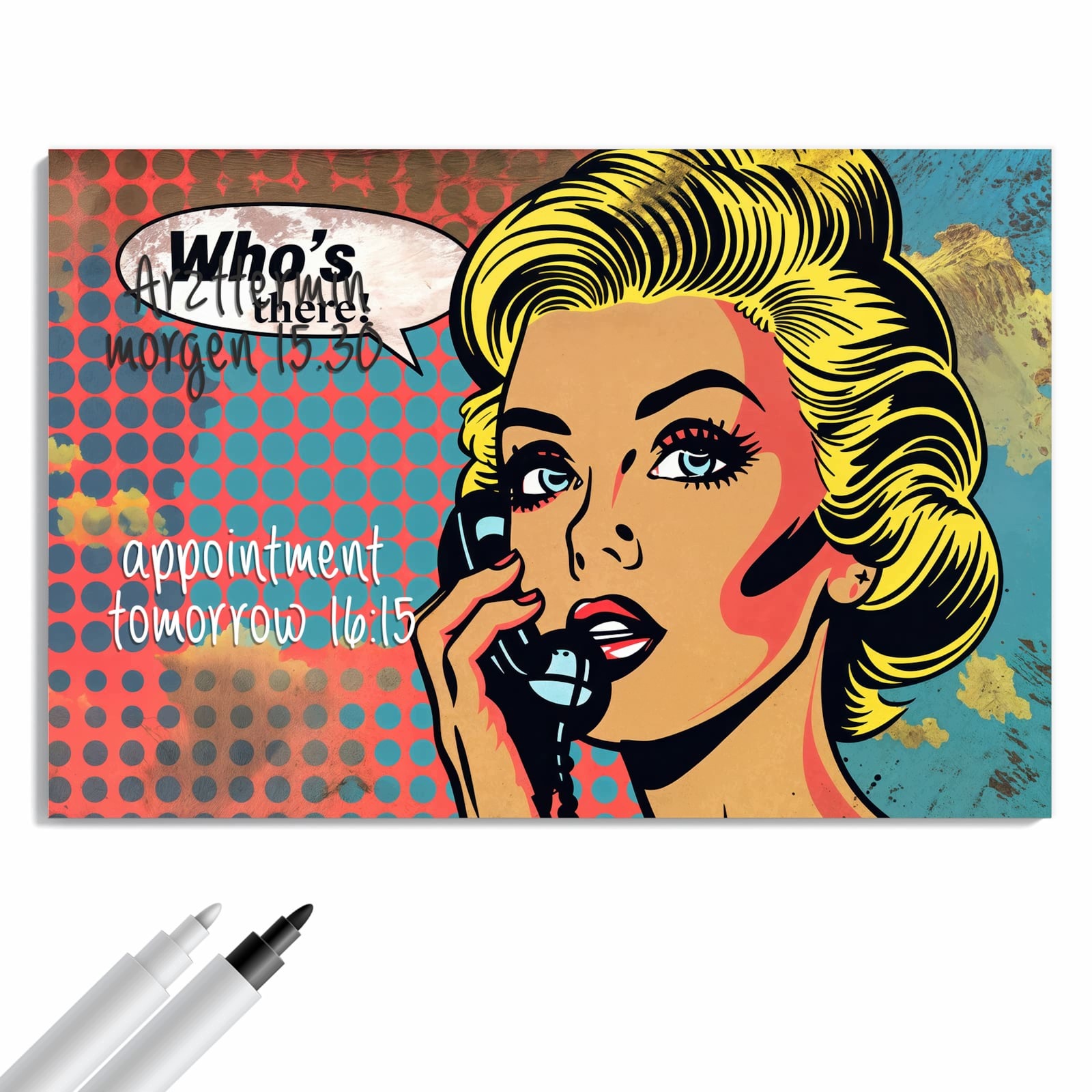 Magnetická tabule – obraz na zeď Telefonující žena | 60 × 40 cm