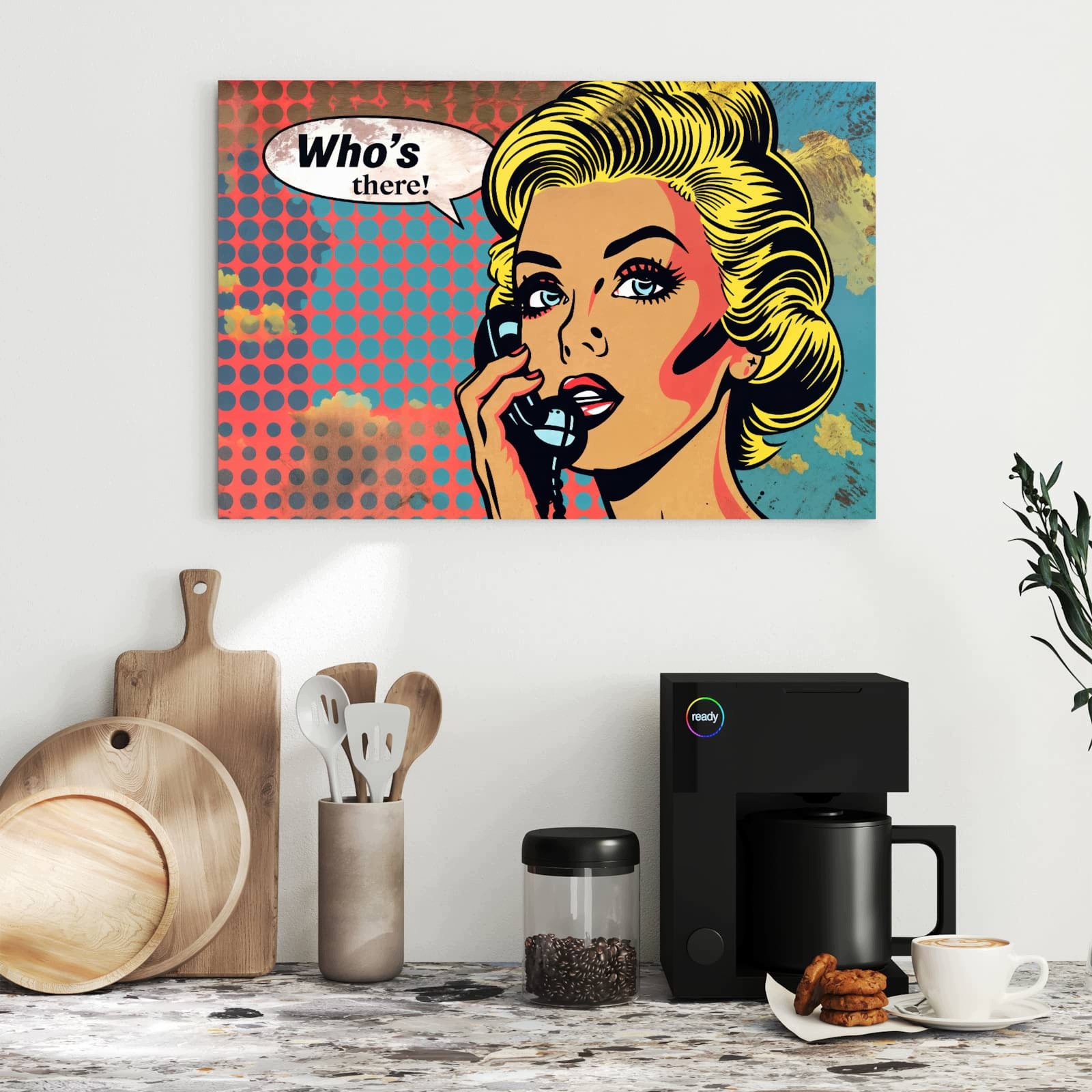 Magnetická tabule – obraz na zeď Telefonující žena | 60 × 40 cm