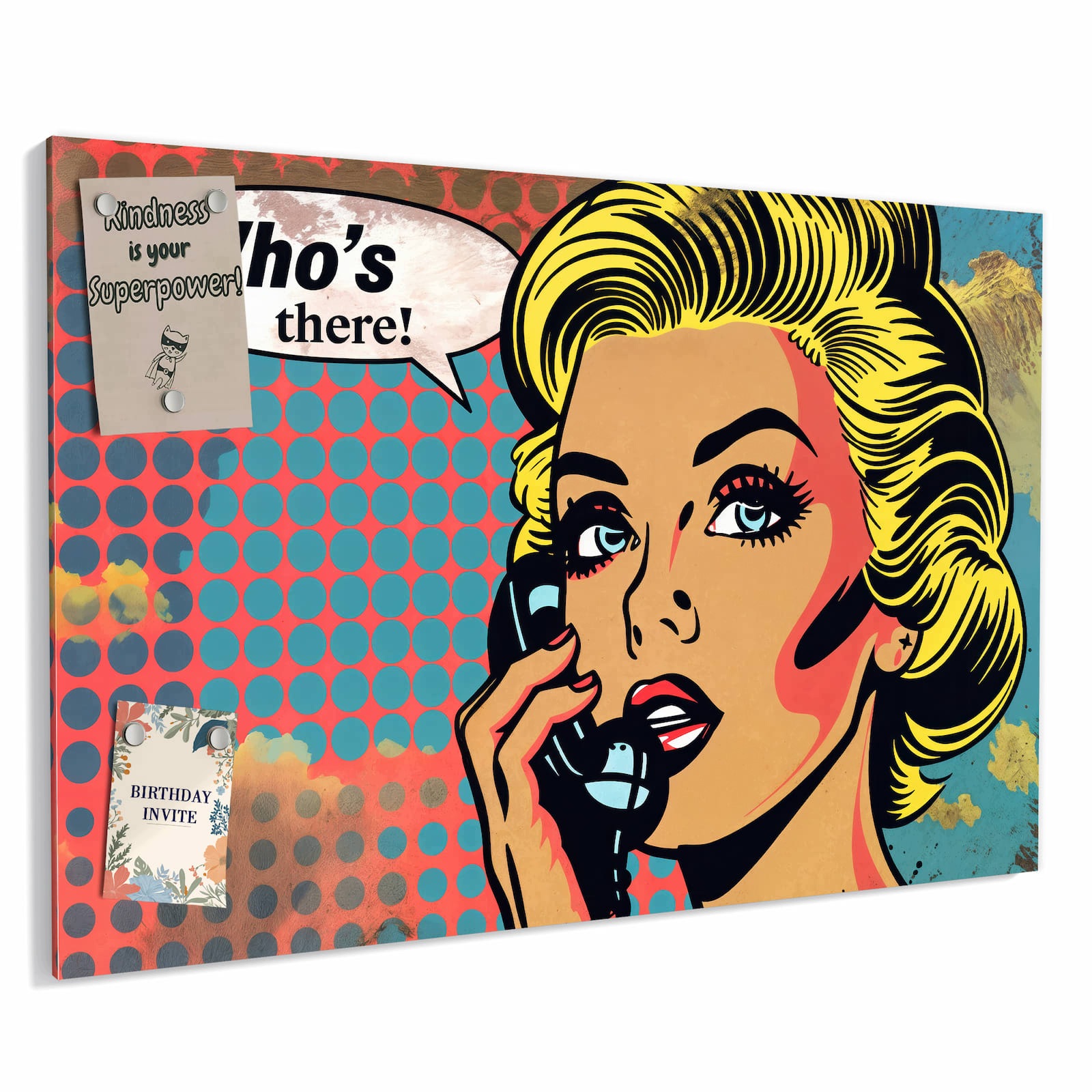 Magnetická tabule – obraz na zeď Telefonující žena | 60 × 40 cm