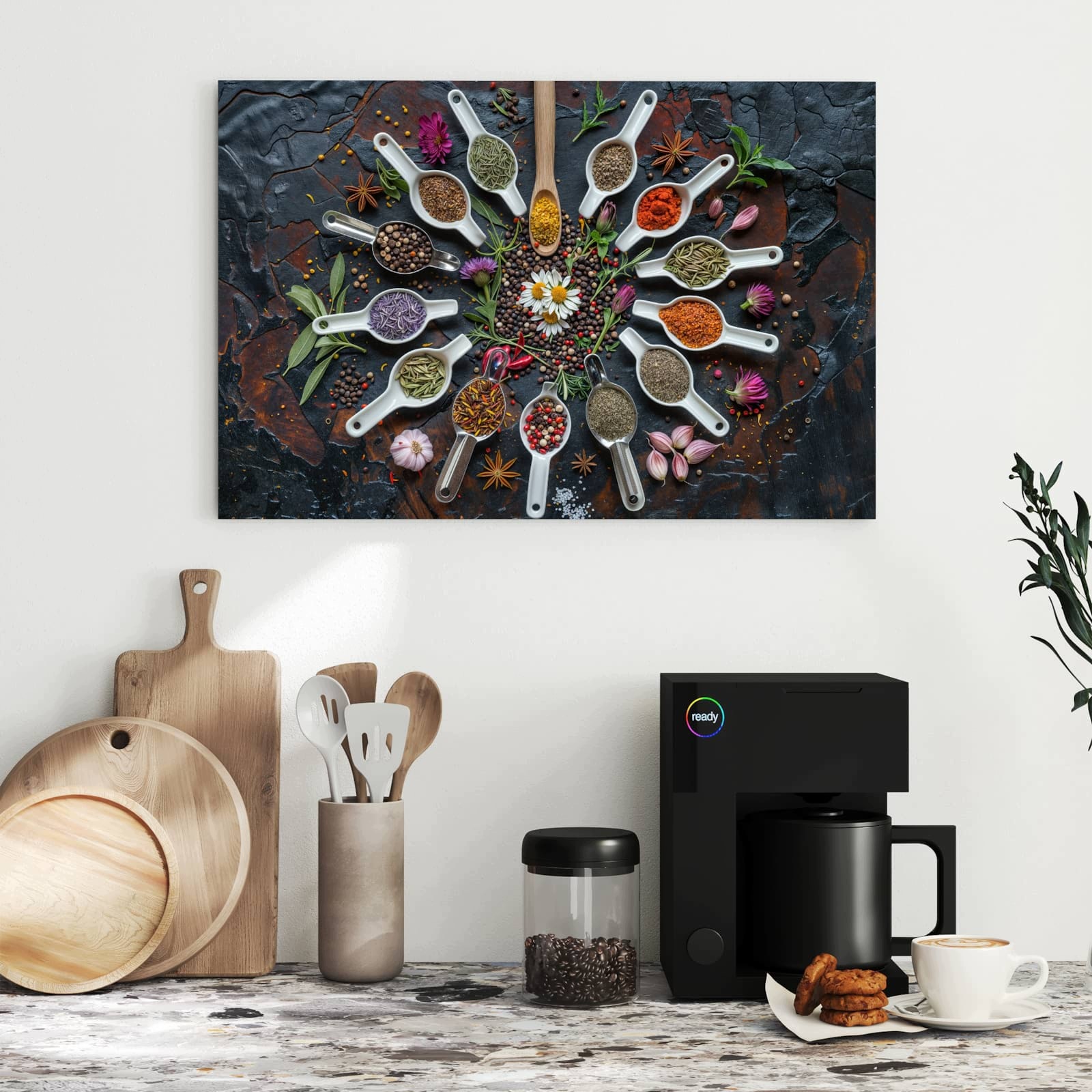 Magnetická tabule – obraz na zeď Bylinky a koření – motiv 2 | 60 × 40 cm