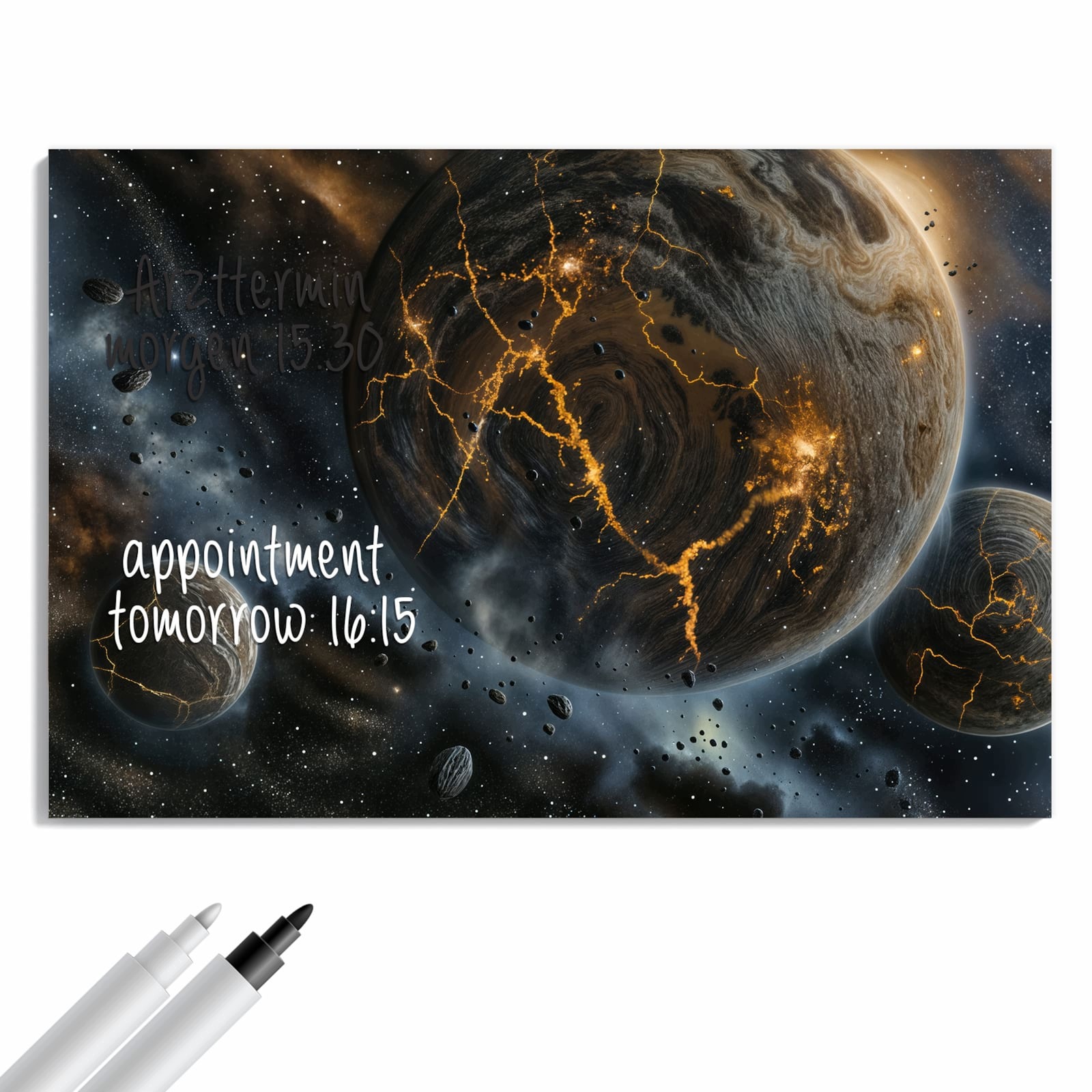 Magnetická tabule – obraz na zeď Tři světy | 90 × 60 cm