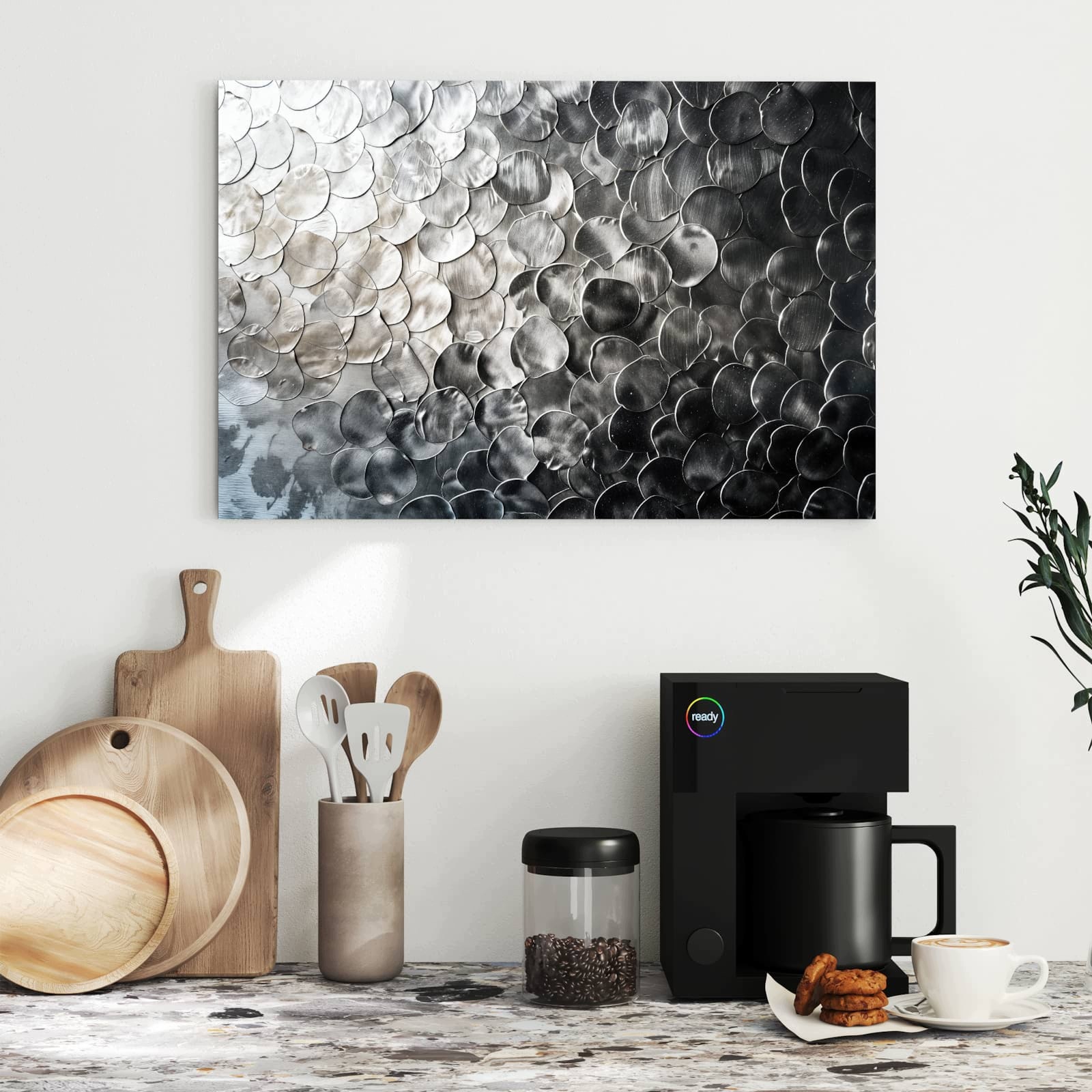 Magnetická tabule – obraz na zeď Kovové šupiny | 60 × 40 cm